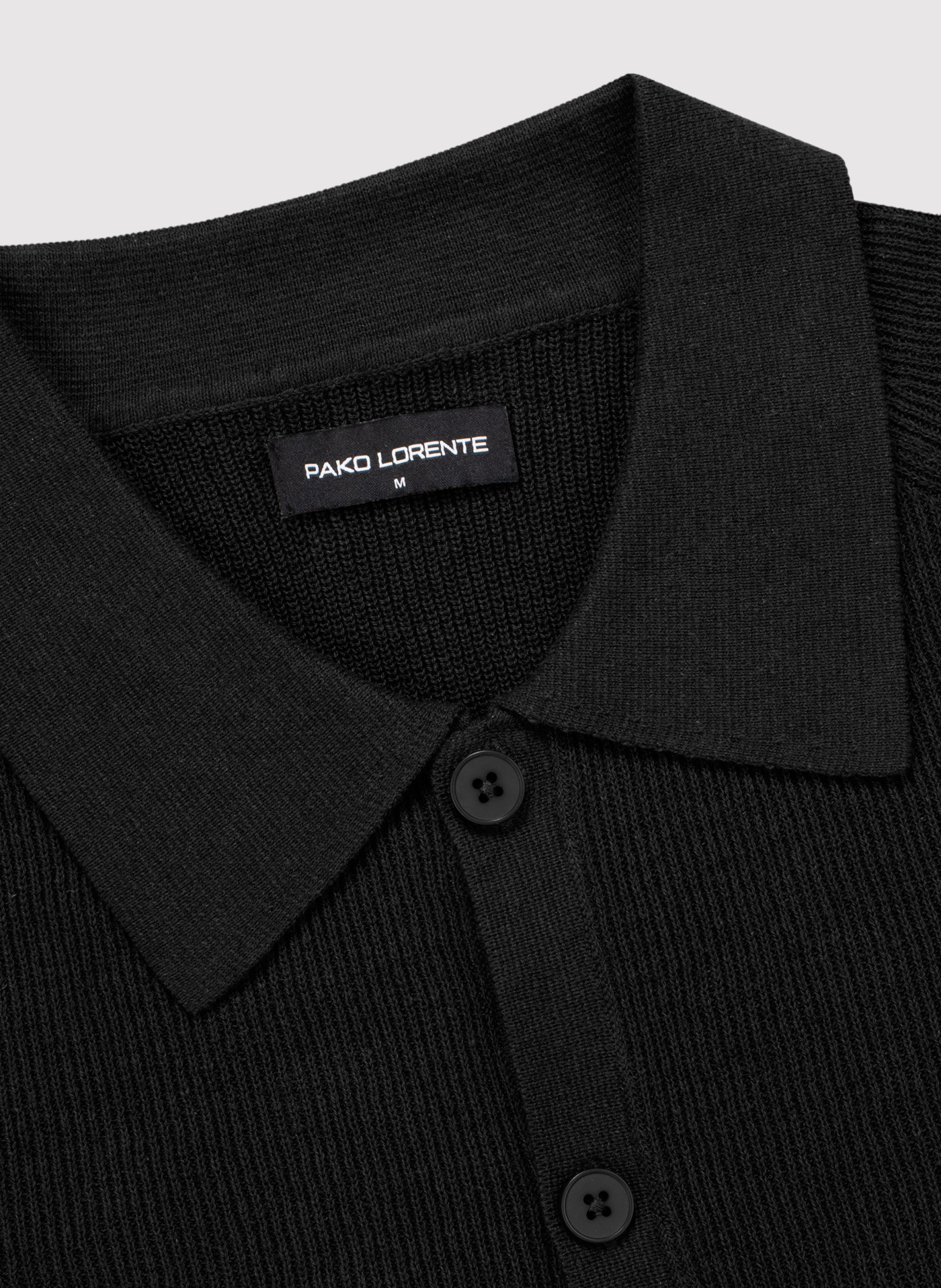 PAKO LORENTE - Czarne swetrowe polo z lnem - Pako Lorente