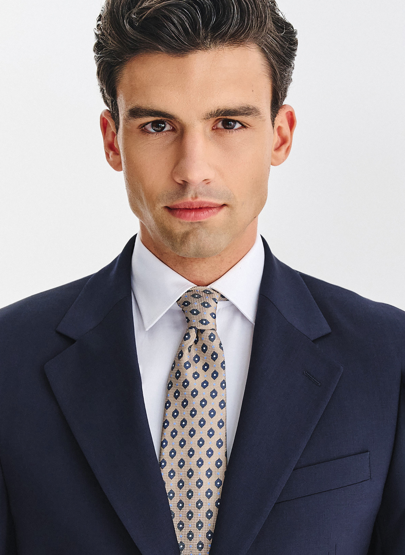 PAKO LORENTE - Wełniana granatowa marynarka garniturowa - Pako Lorente