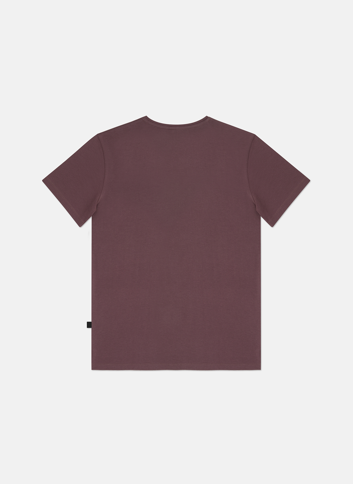 Bordowy gładki t-shirt v-neck - Pako Lorente