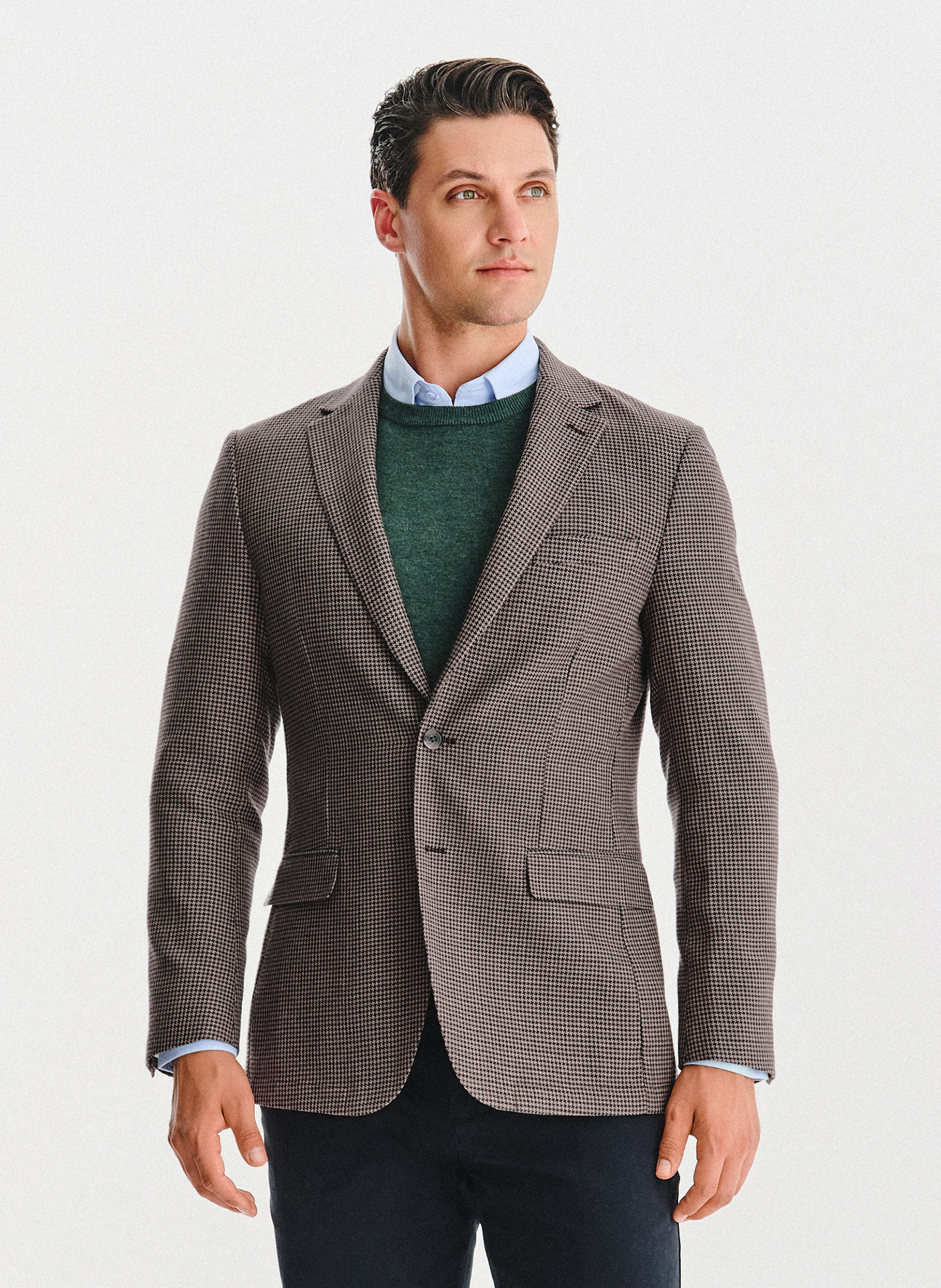 Wełniana marynarka w drobną kratę - Pako Lorente