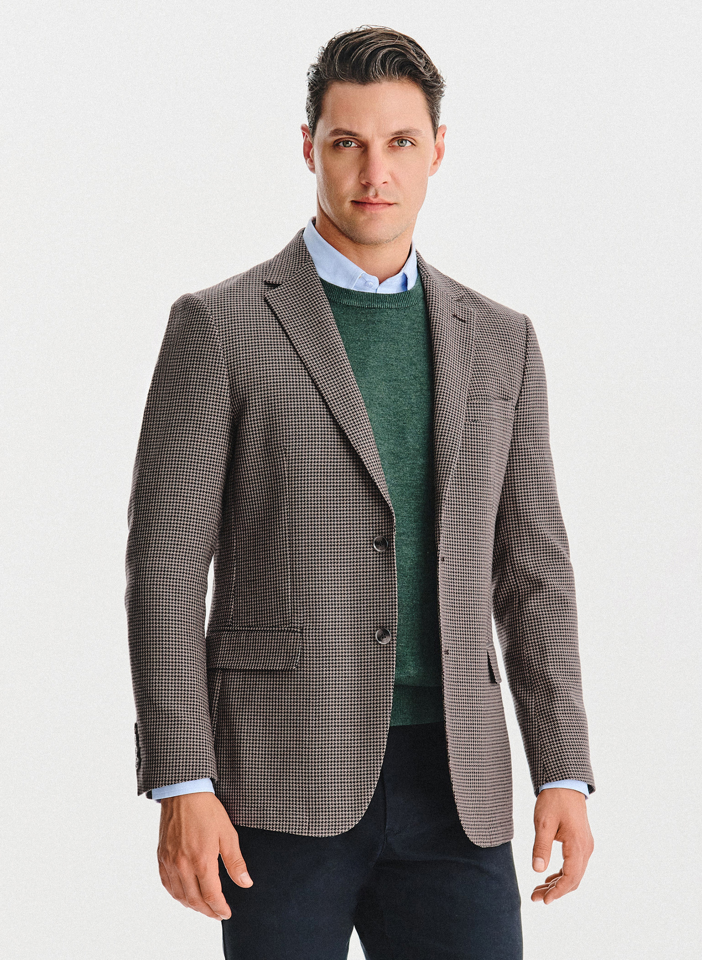 Wełniana marynarka w drobną kratę - Pako Lorente