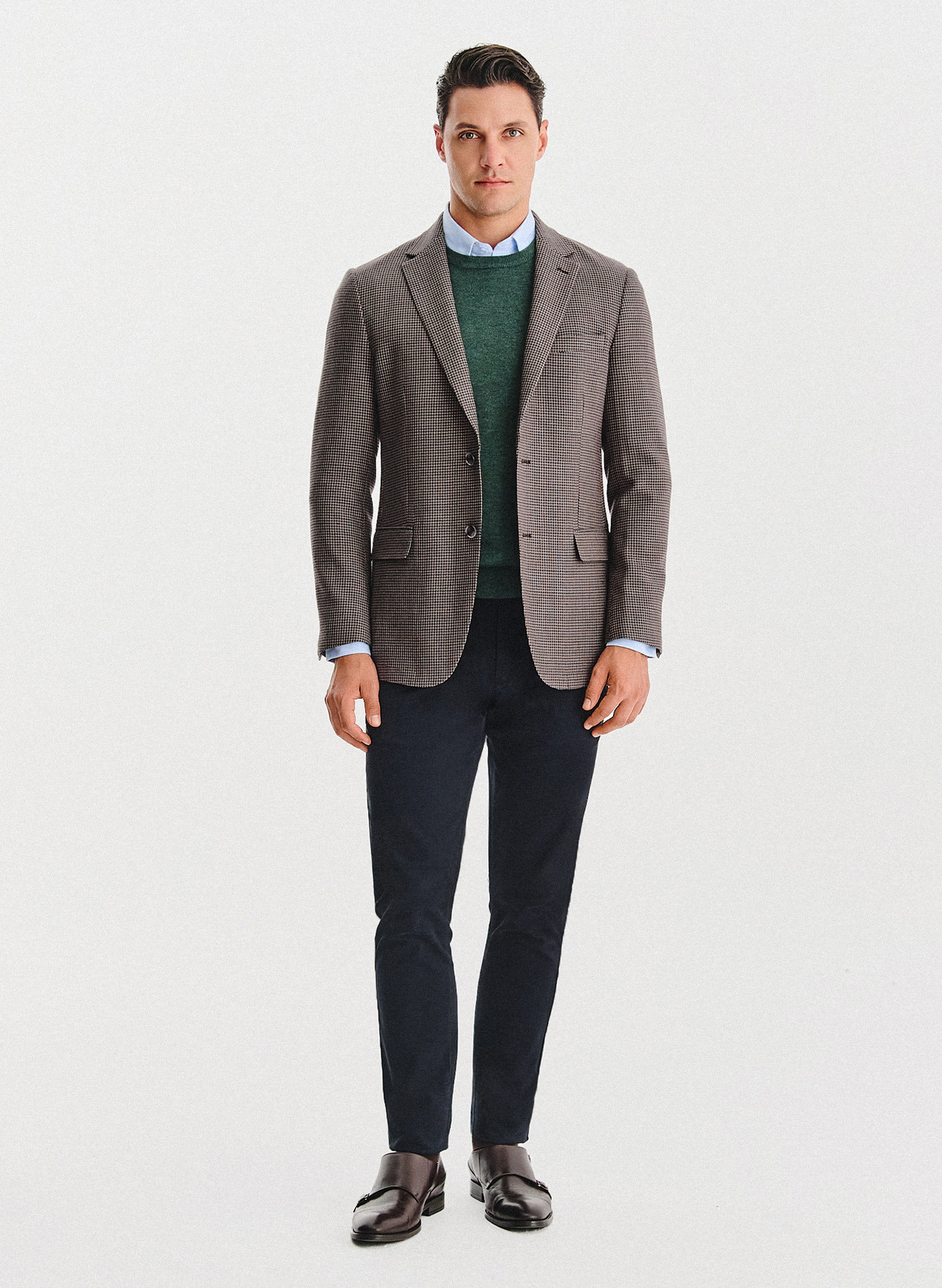 Wełniana marynarka w drobną kratę - Pako Lorente