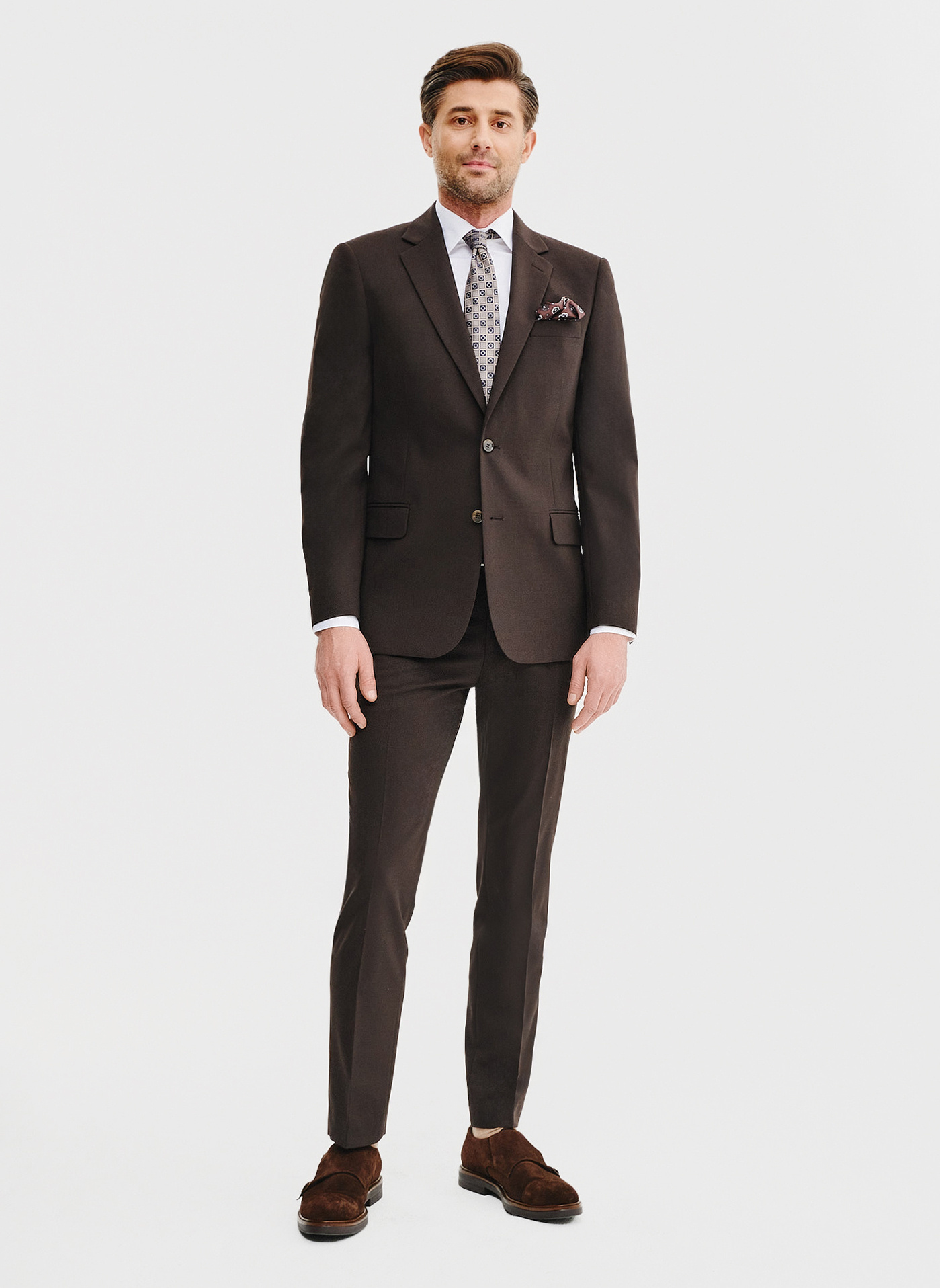 Brązowa marynarka garniturowa - Pako Lorente