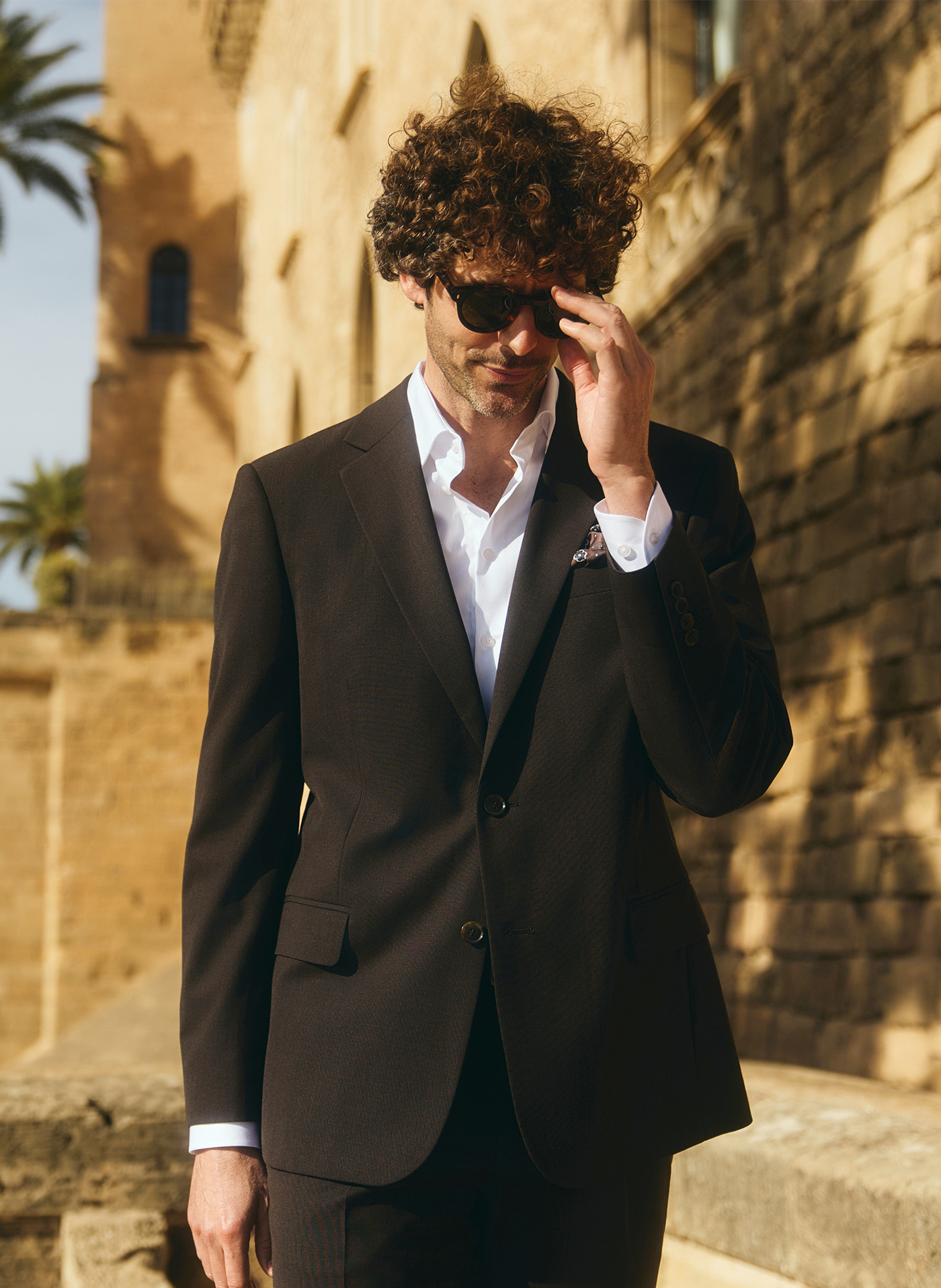 Brązowa marynarka garniturowa - Pako Lorente