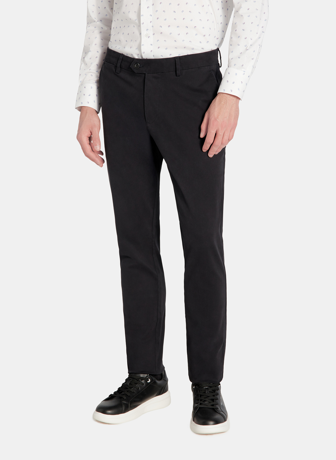 PAKO LORENTE - Granatowe spodnie chino z bawełną - Pako Lorente