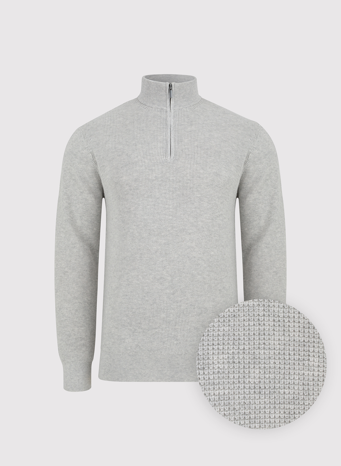 PAKO LORENTE- Szary sweter z rozpinaną stójką - Pako Lorente