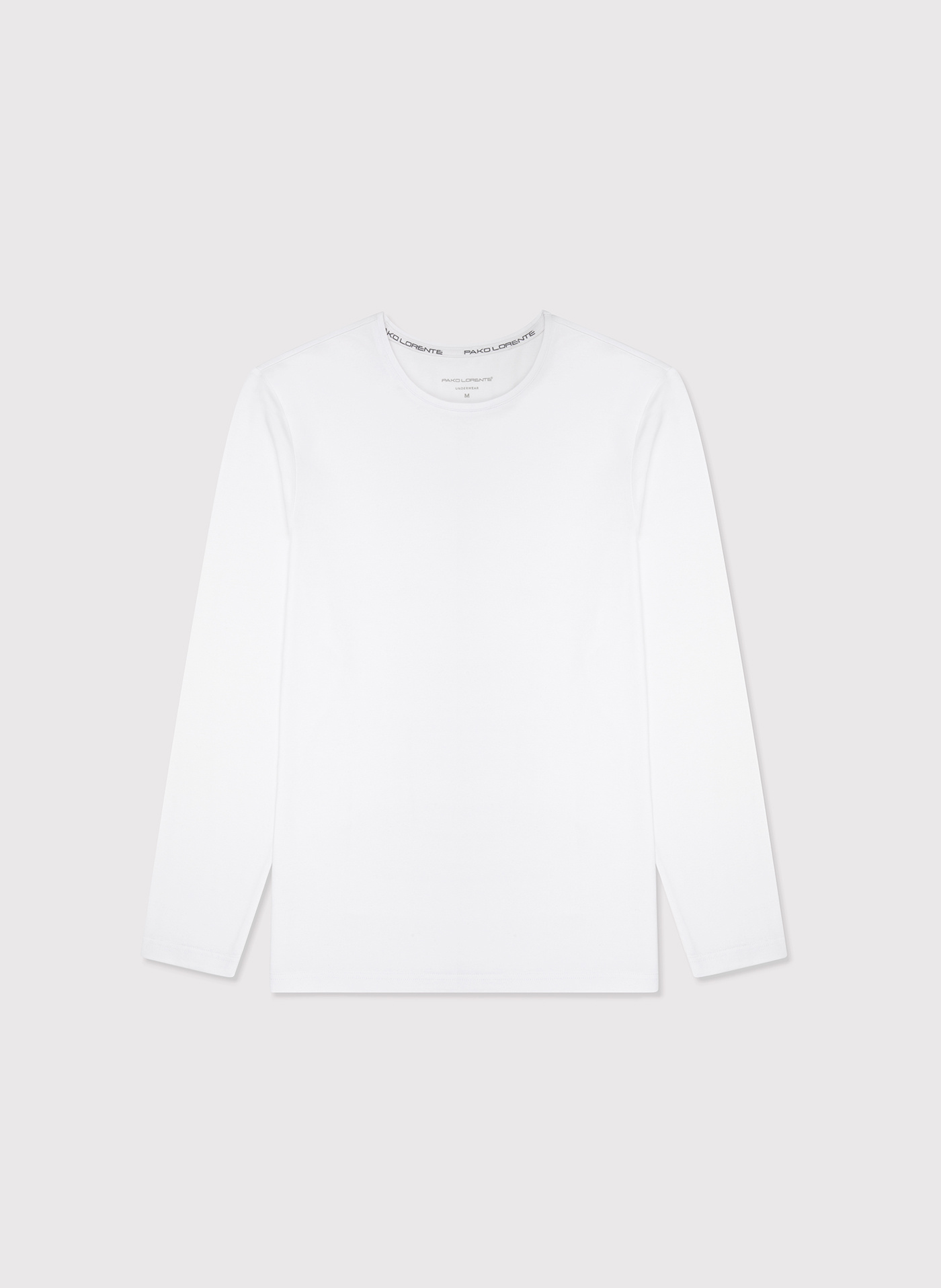 Męski longsleeve w białym kolorze  dwupak - Pako Lorente