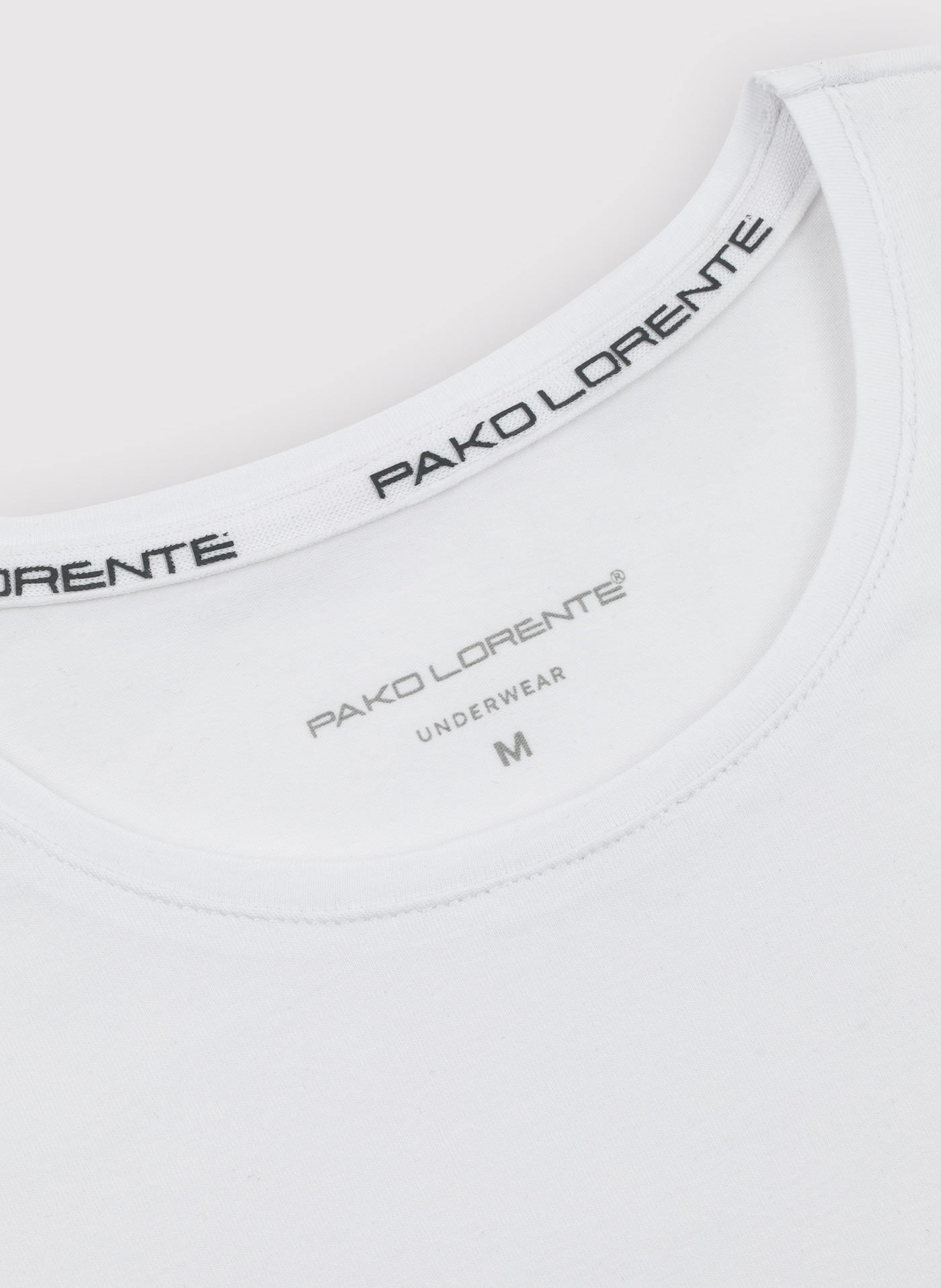 Męski longsleeve w białym kolorze  dwupak - Pako Lorente