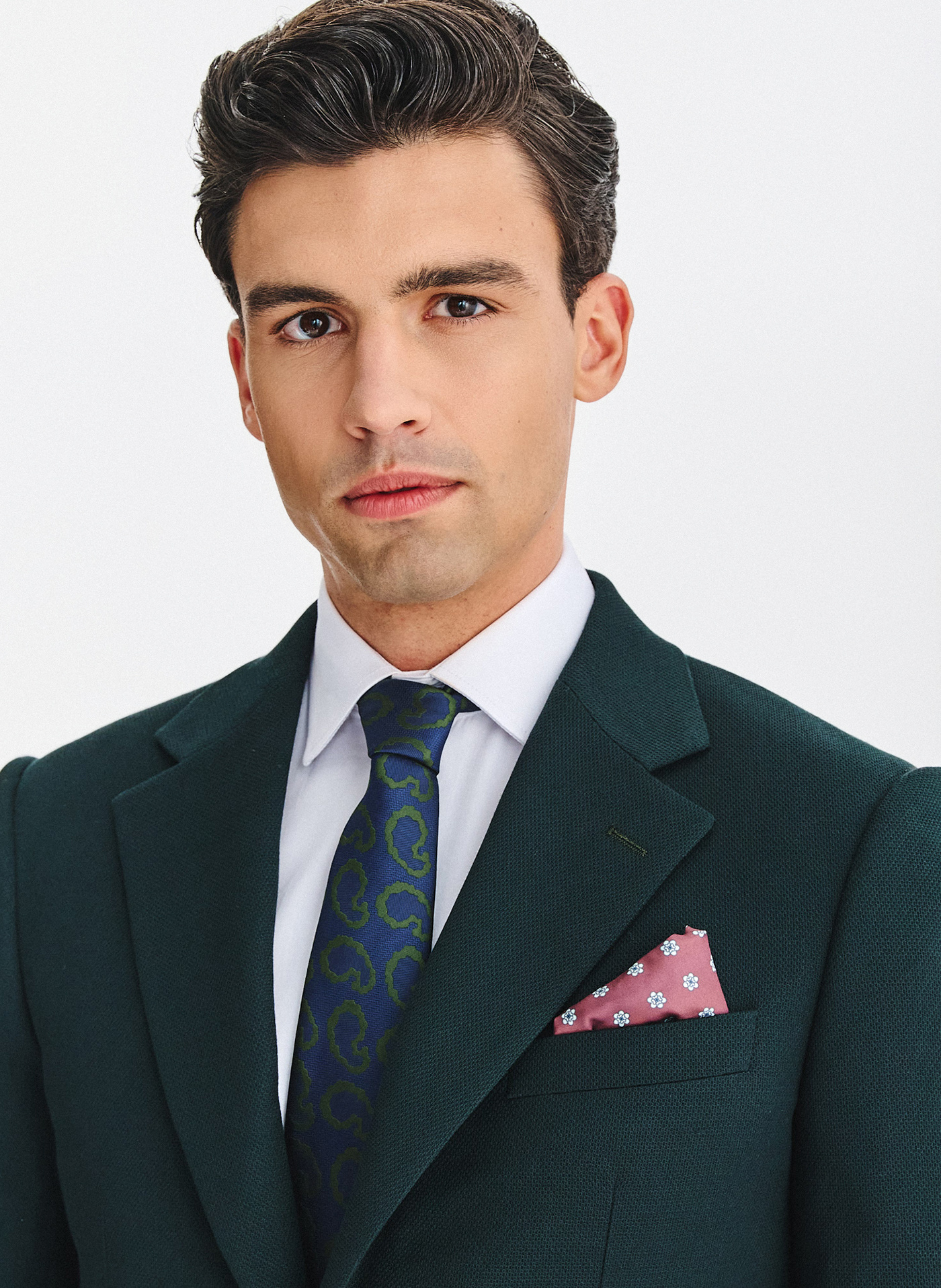 Zielony garnitur męski - Pako Lorente