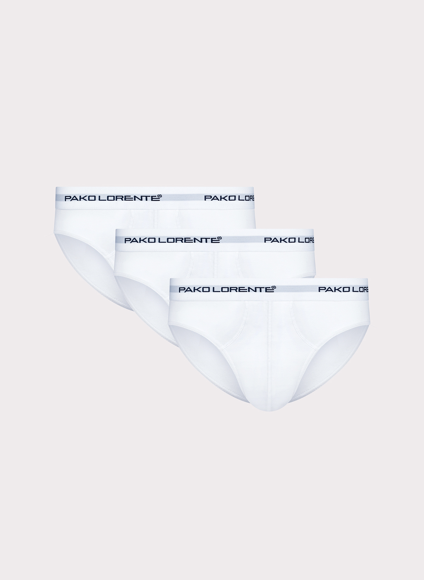 Zestaw 3 par białych slipów męskich - Pako Lorente