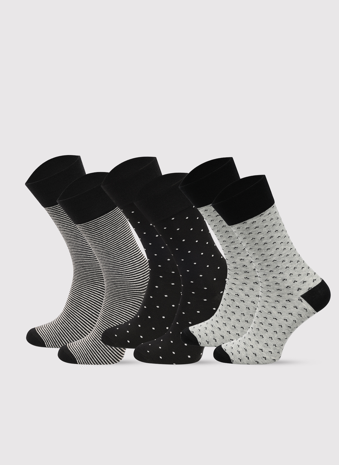 PAKO LORENTE - Zestaw skarpet męskich szaro-czarny - Pako Lorente