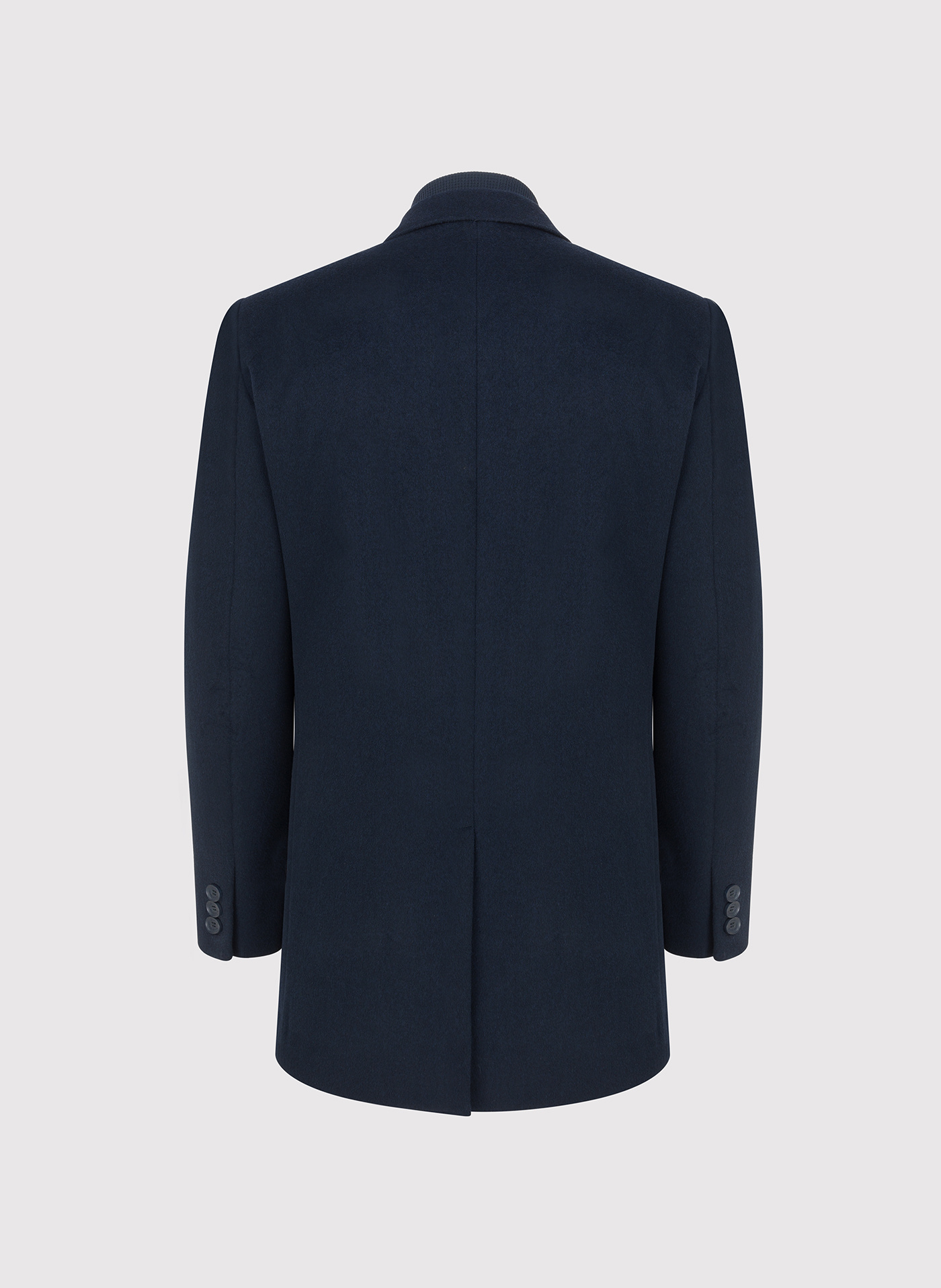 Granatowy płaszcz męski z wełną - Pako Lorente