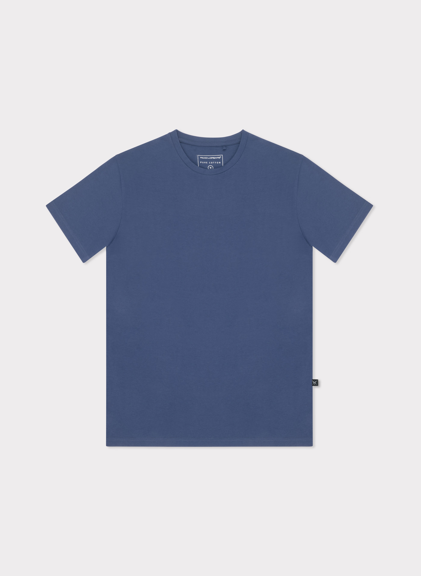 Bawełniany granatowy t-shirt z okrągłym dekoltem - Pako Lorente