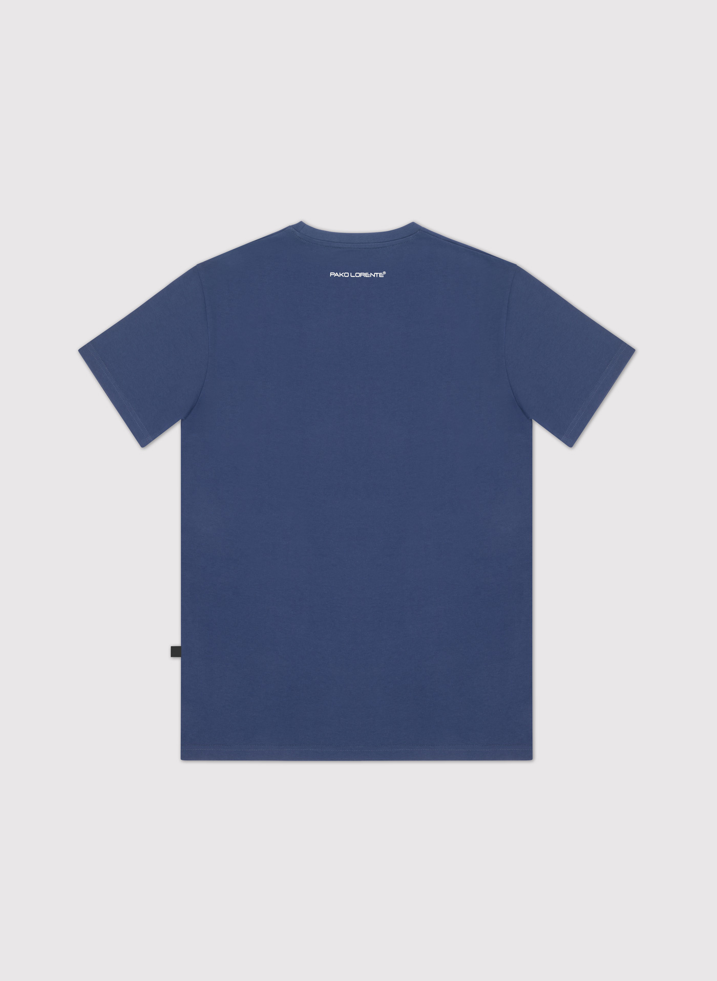 Bawełniany granatowy t-shirt z okrągłym dekoltem - Pako Lorente