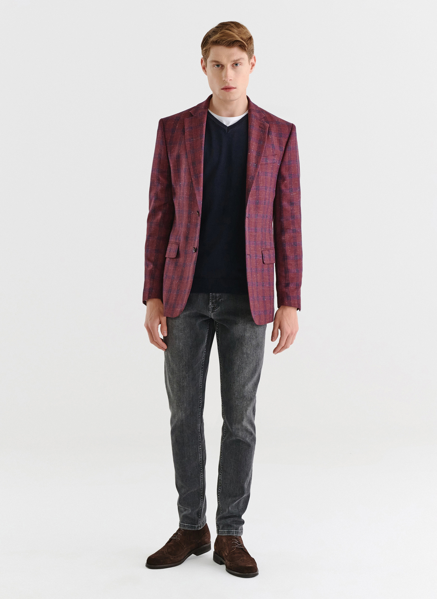 Bordowa marynarka casualowa - Pako Lorente