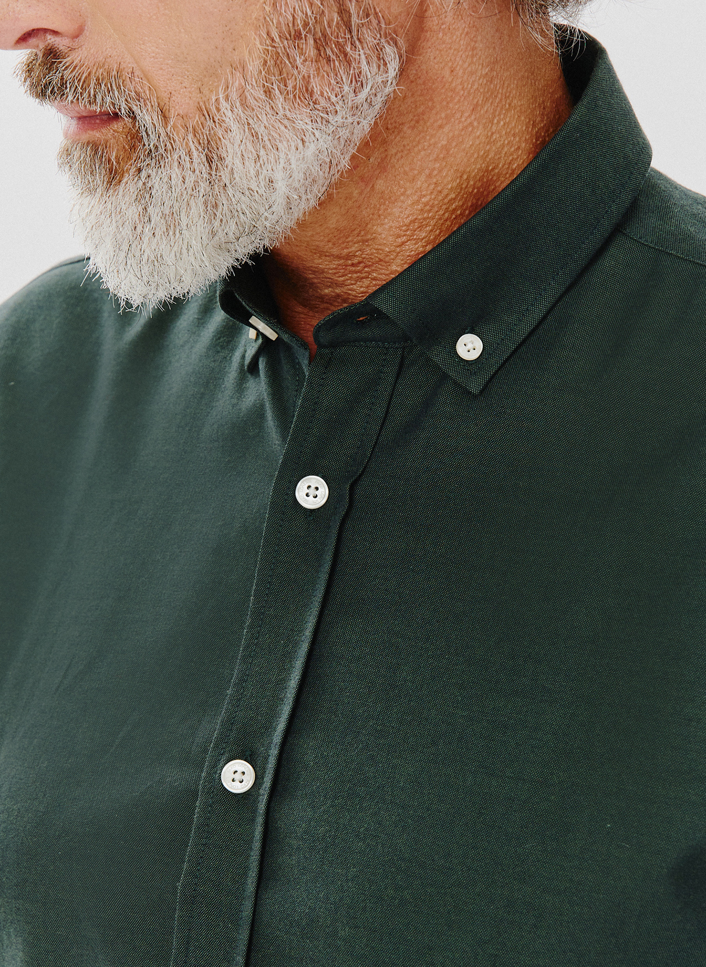 Gładka koszula męska zielona długi rękaw - Pako Lorente
