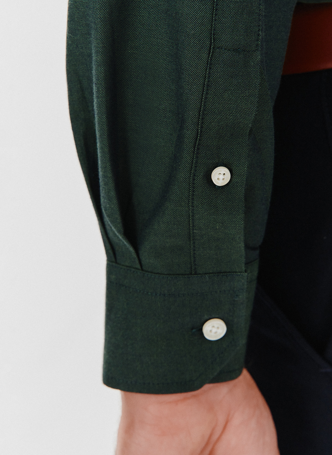 Gładka koszula męska zielona długi rękaw - Pako Lorente