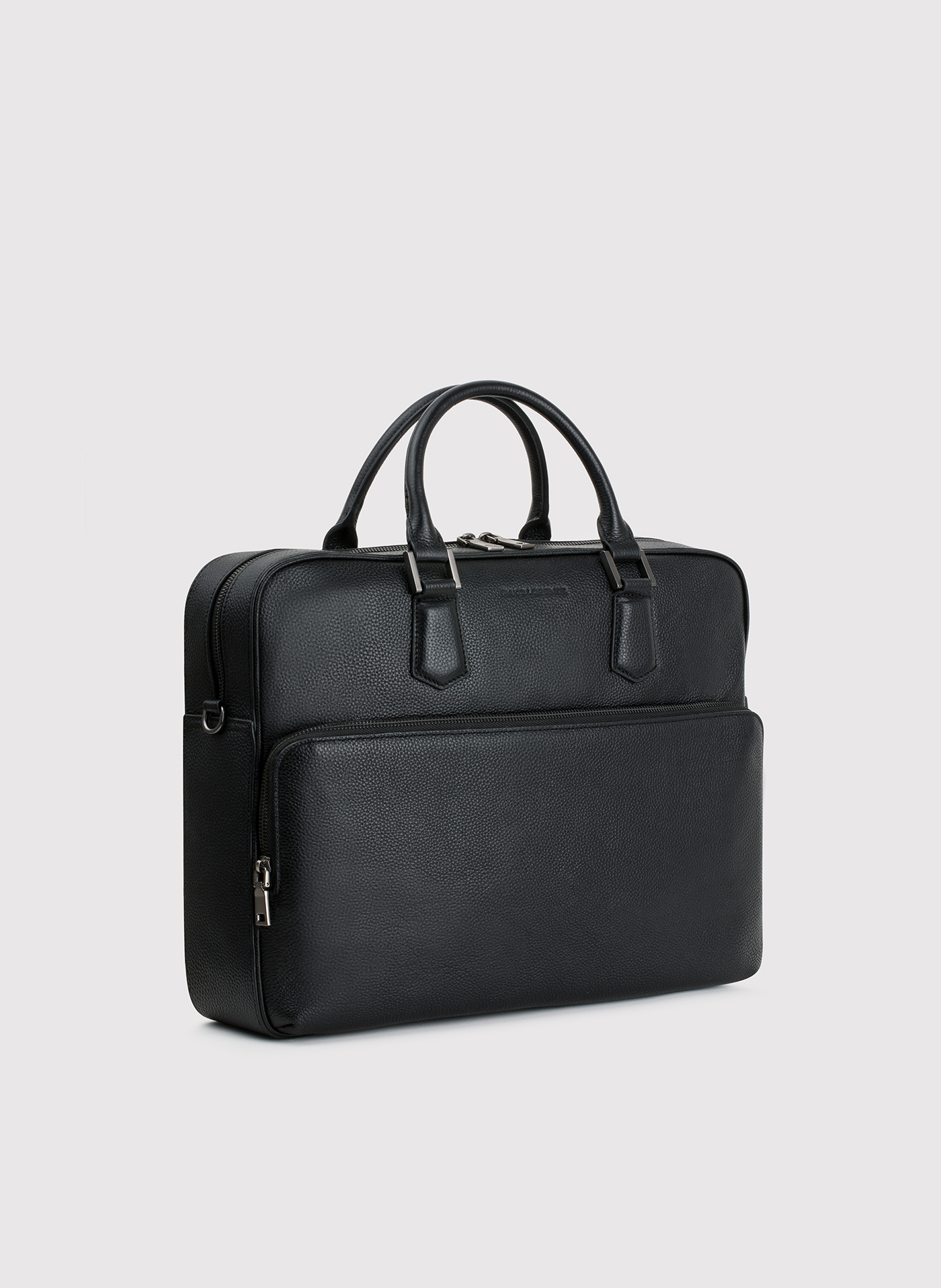 PAKO LORENTE - Czarna skórzana aktówka męska - Pako Lorente