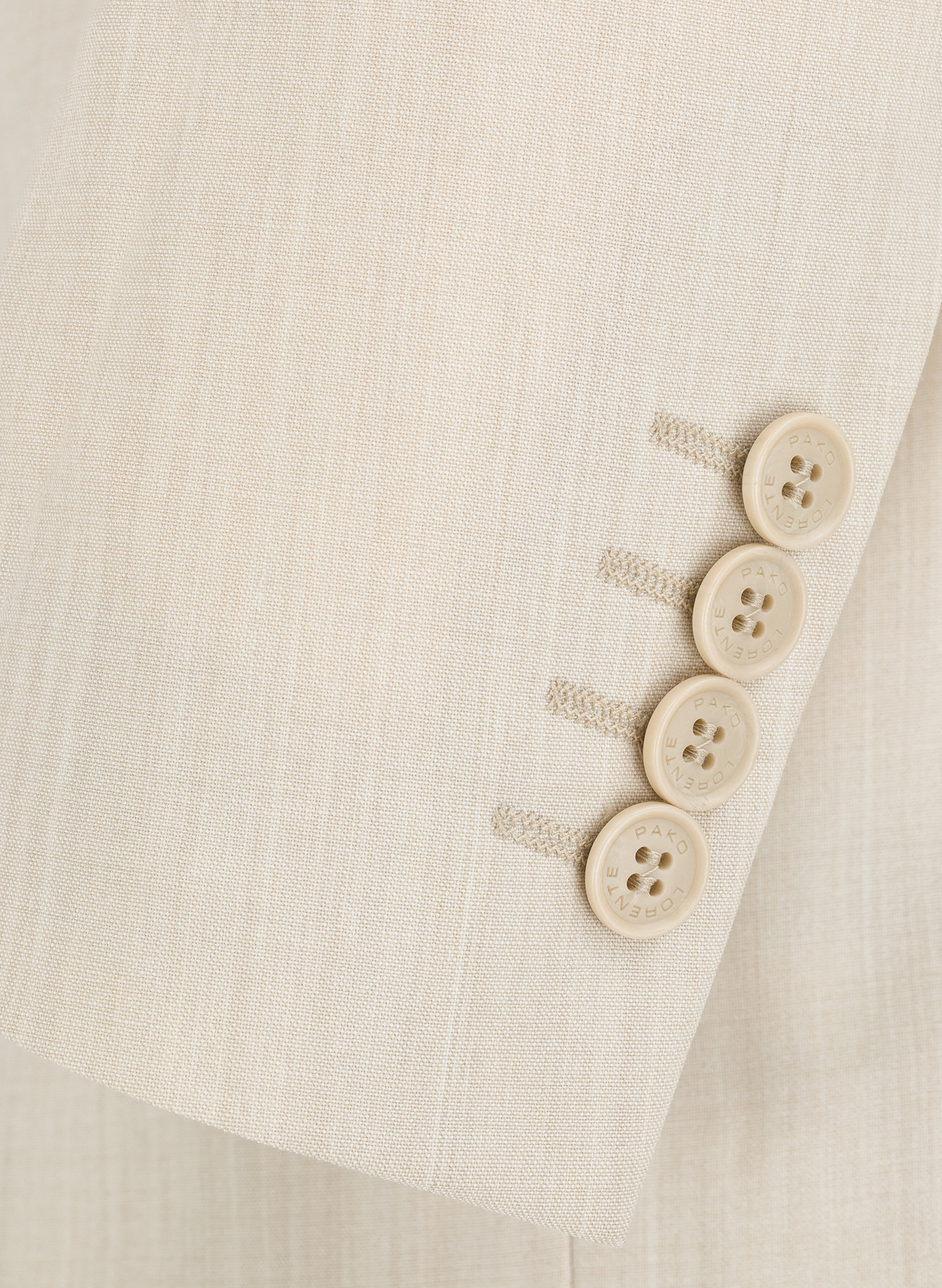 Beżowa męska marynarka garniturowa - Pako Lorente