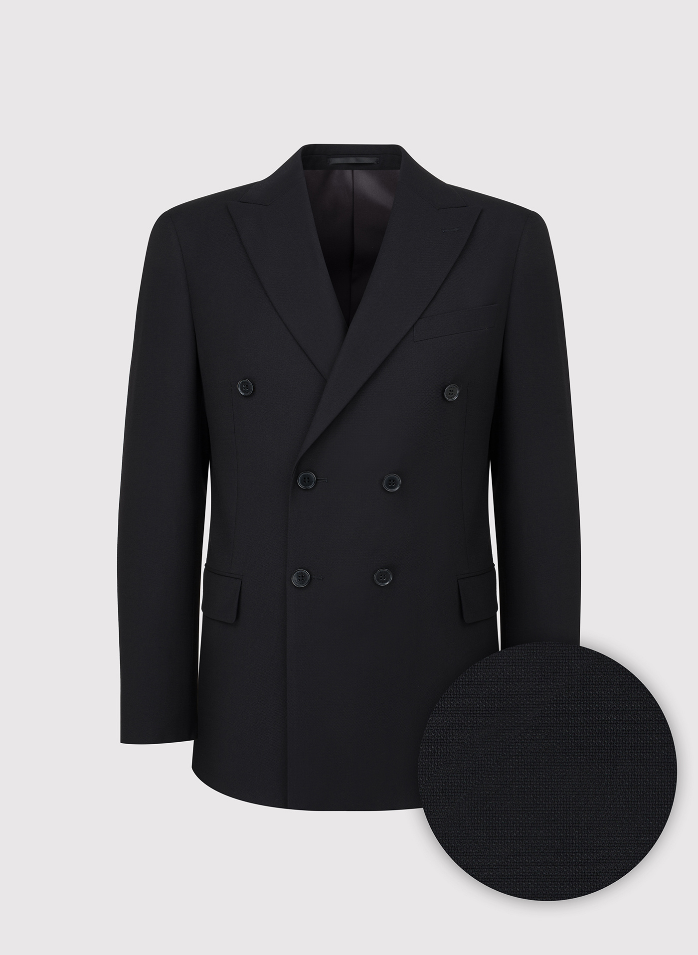 Dwurzędowa czarna marynarka garniturowa - Pako Lorente