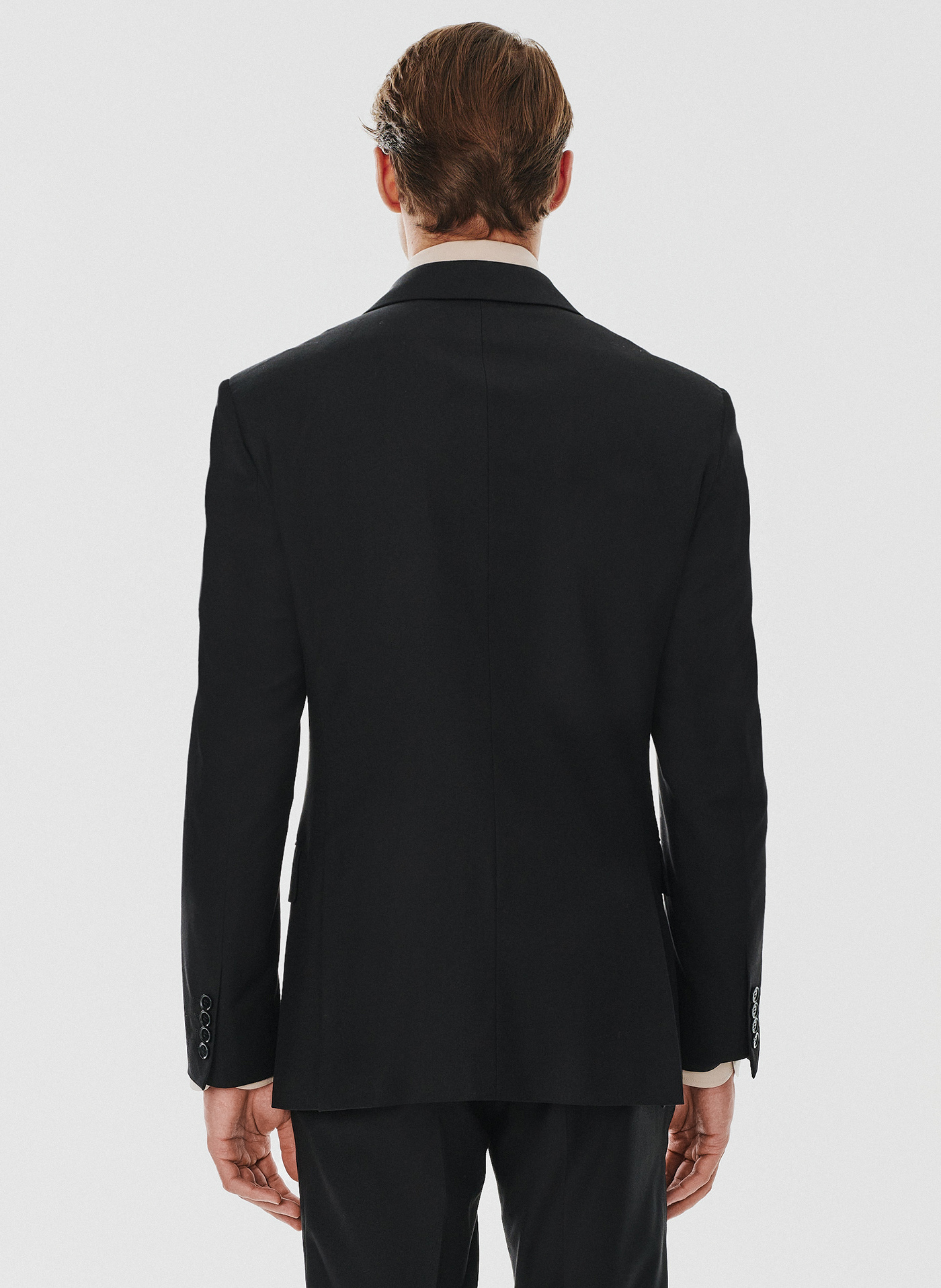 Dwurzędowa czarna marynarka garniturowa - Pako Lorente