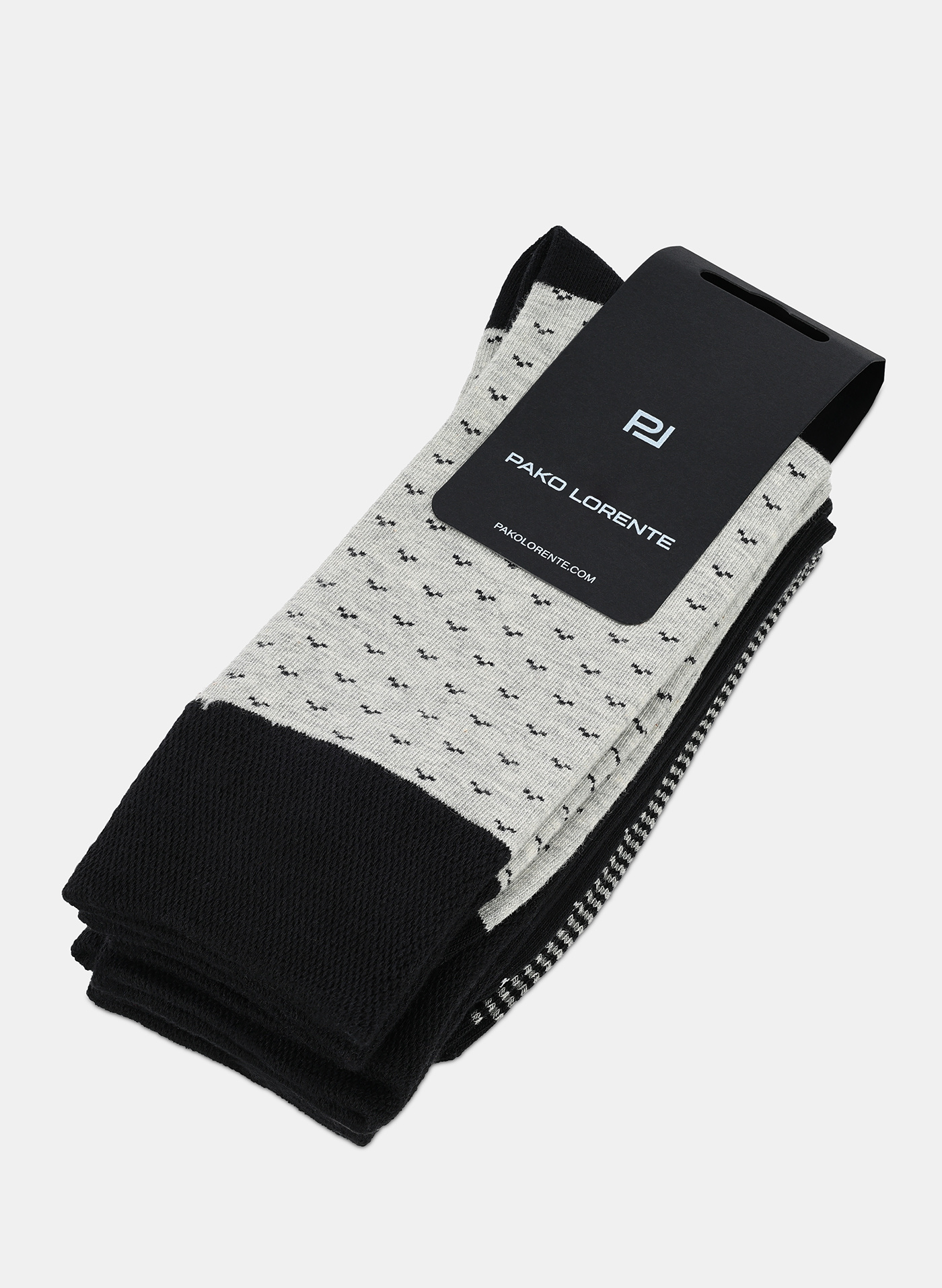 PAKO LORENTE - Zestaw skarpet męskich szaro-czarny - Pako Lorente