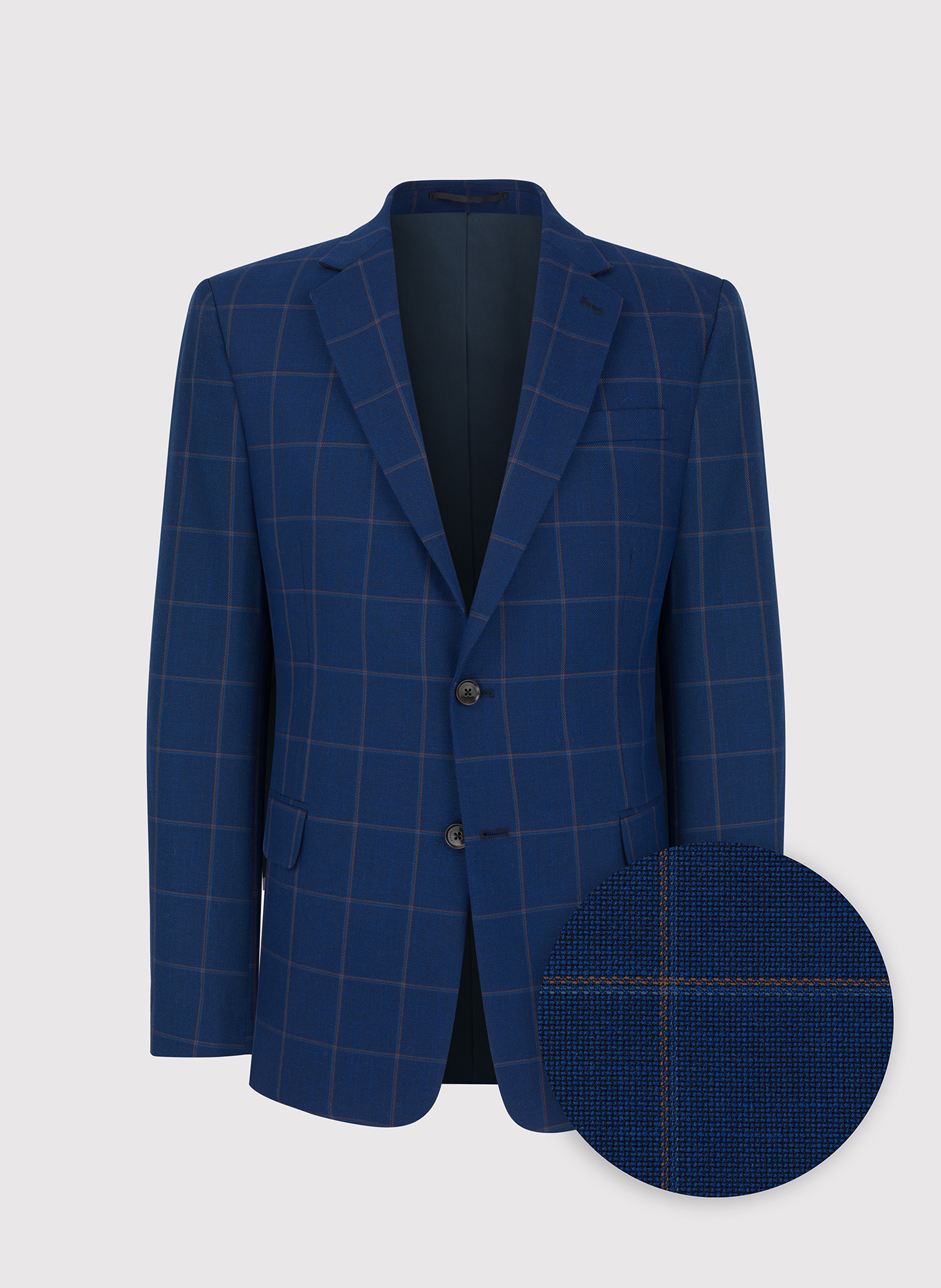 Granatowa marynarka casualowa w kratę - Pako Lorente