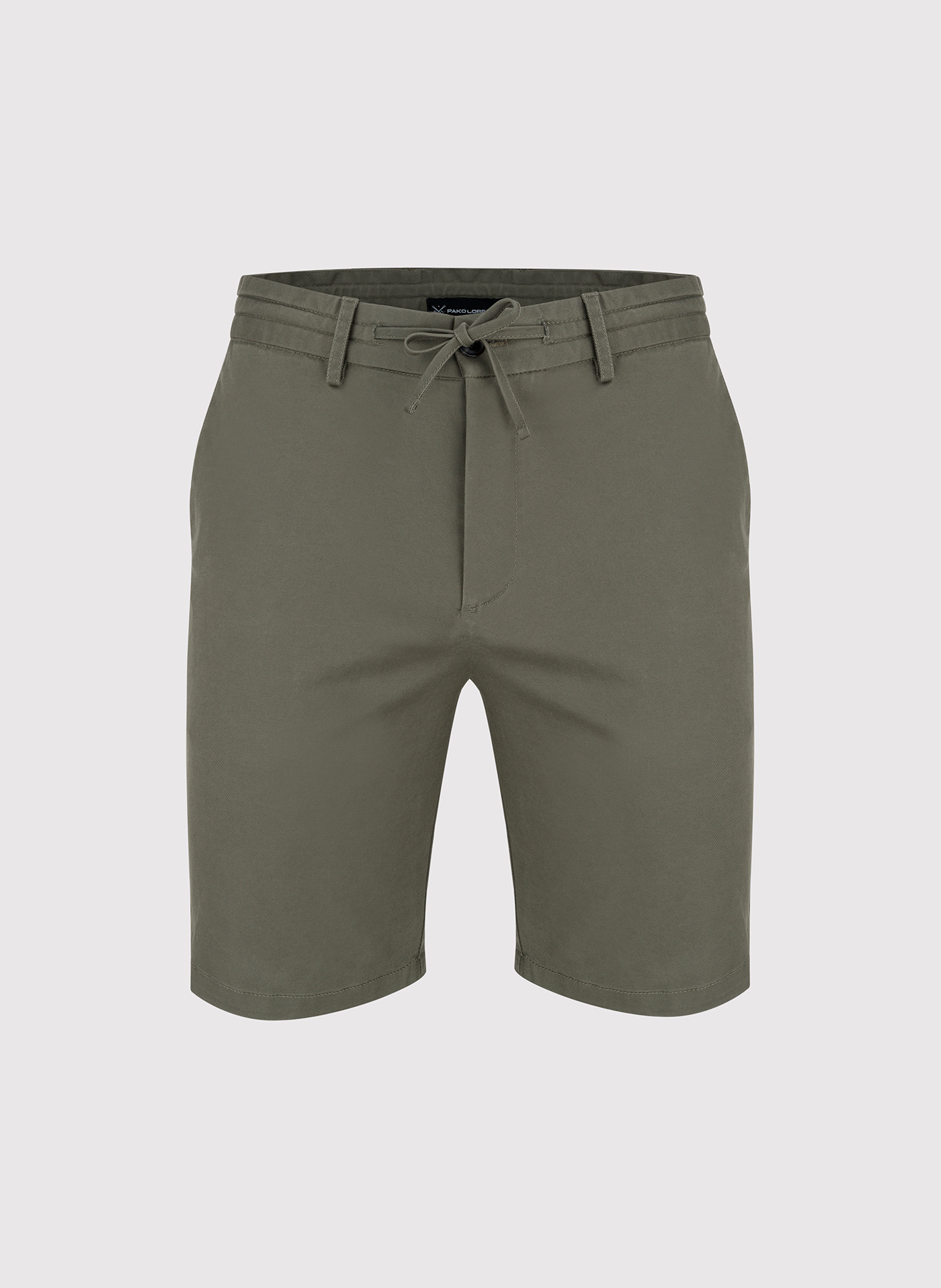 Zielone gładkie szorty męskie - Pako Lorente