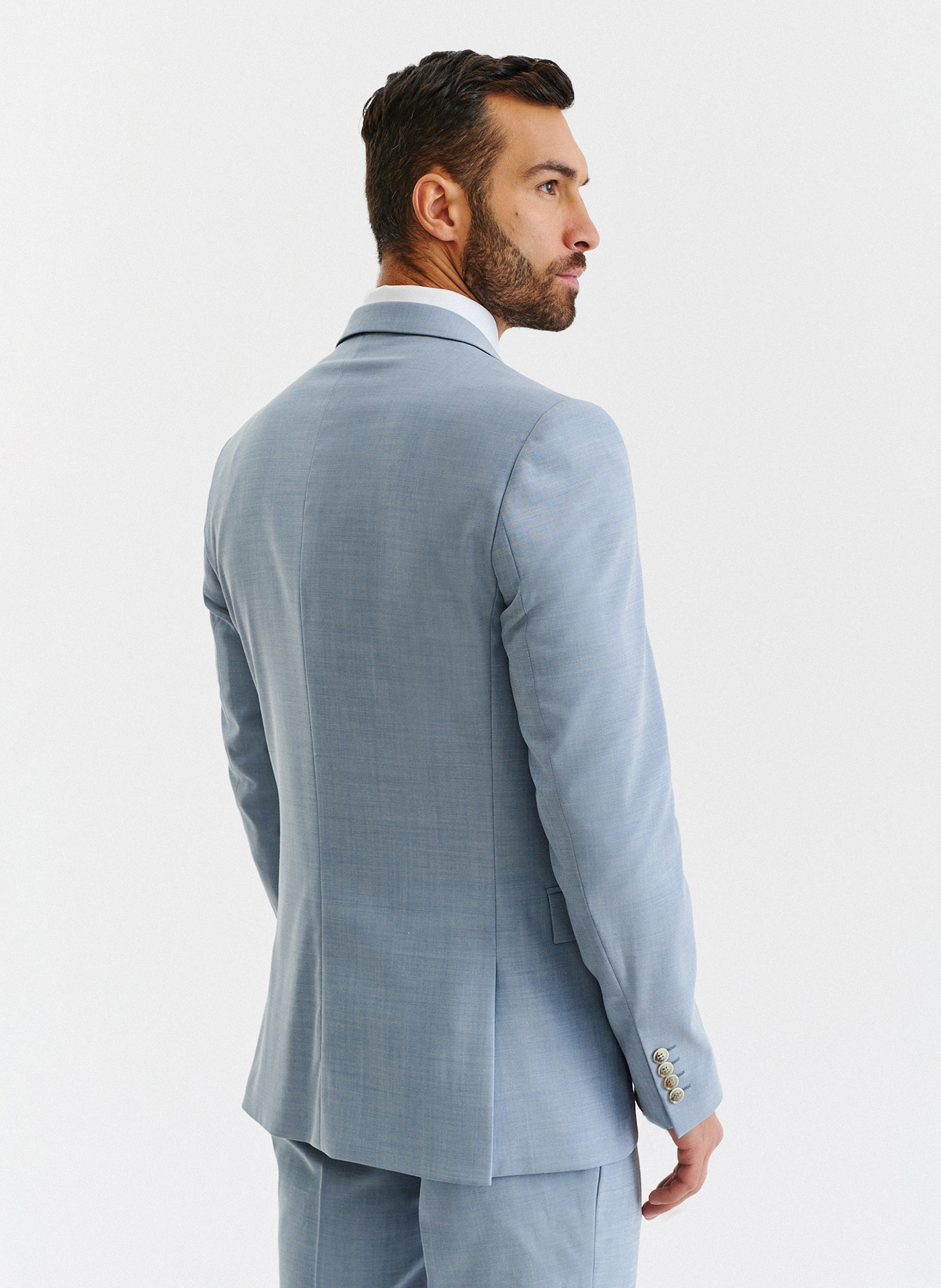 Błękitna marynarka garniturowa o widocznej strukturze - Pako Lorente