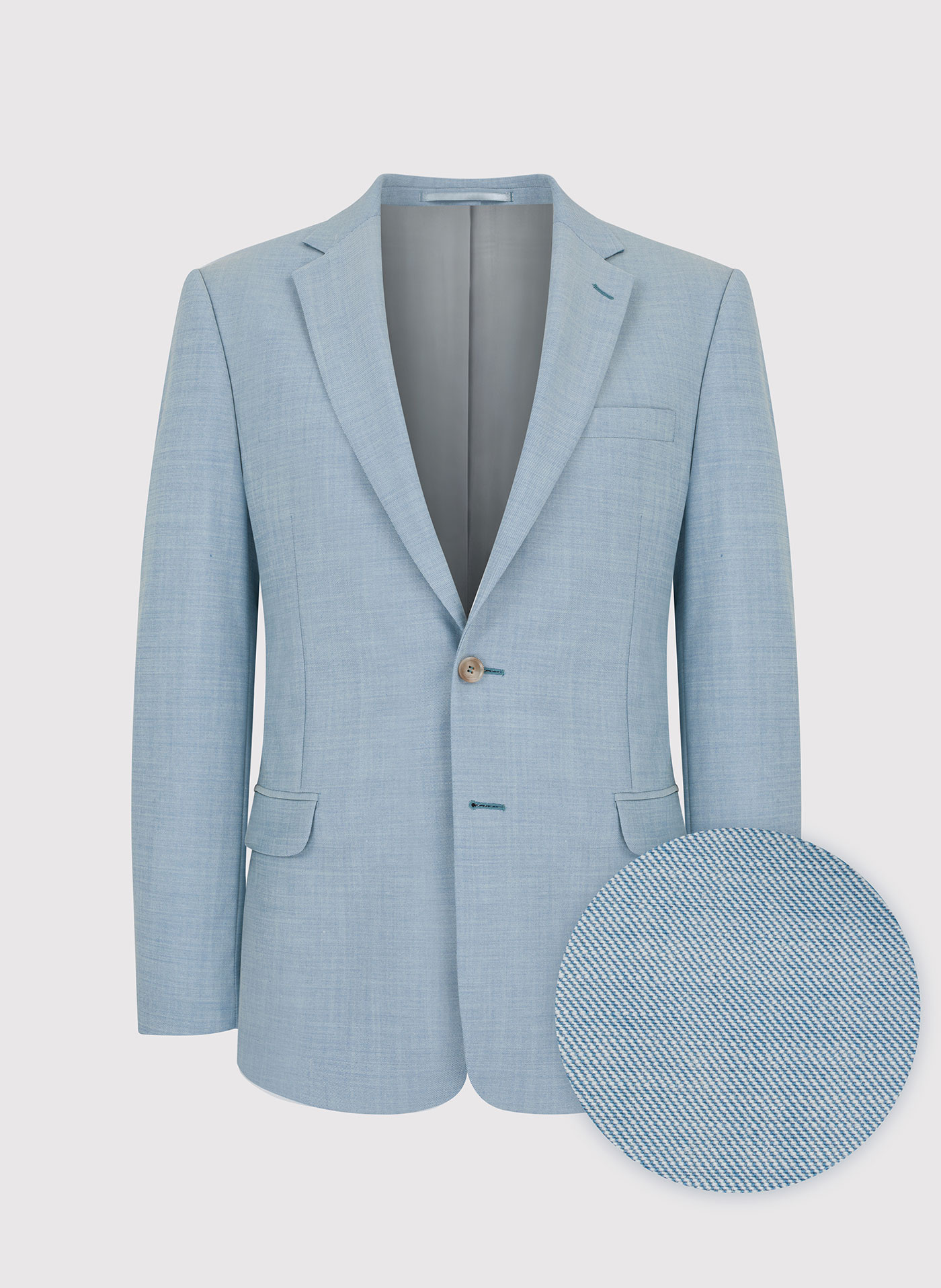 Błękitna marynarka garniturowa o widocznej strukturze - Pako Lorente