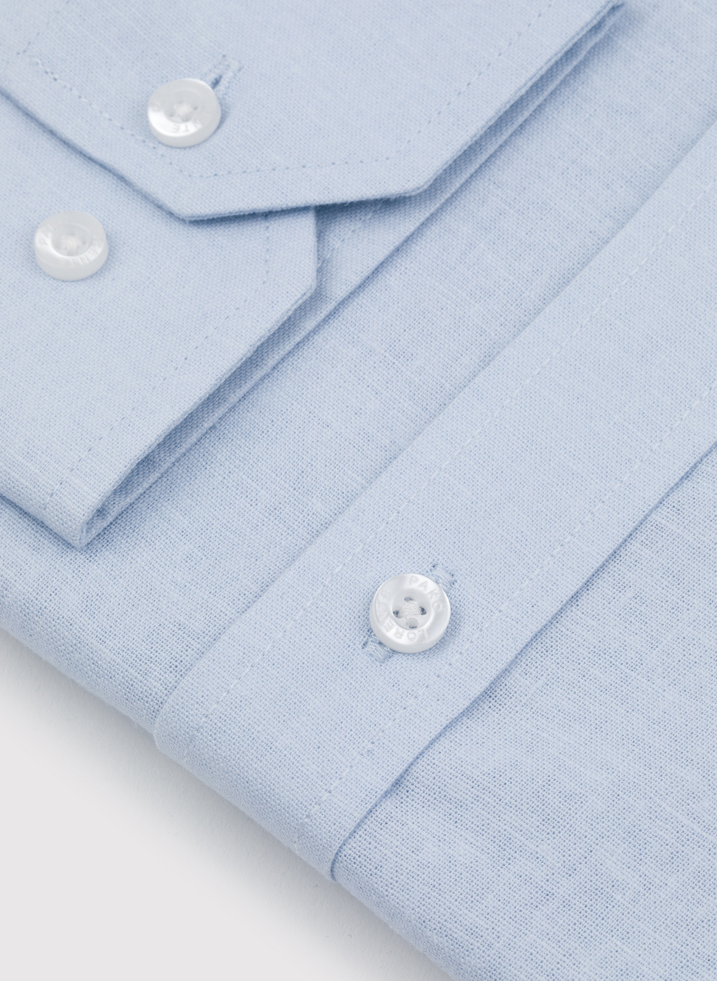 Błękitna koszula z lnu i bawełny - Pako Lorente