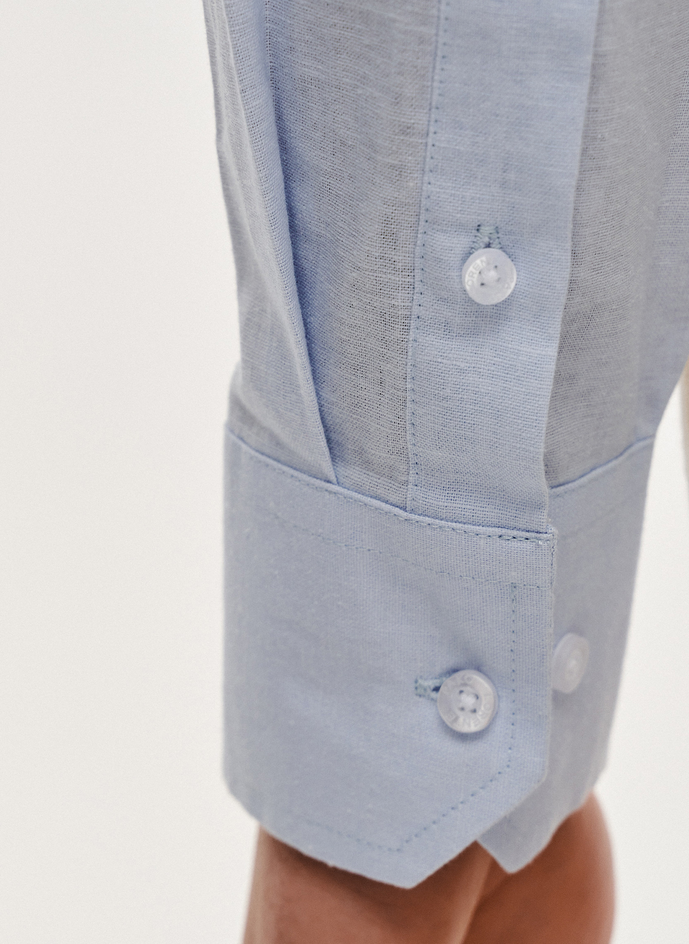 Błękitna koszula z lnu i bawełny - Pako Lorente