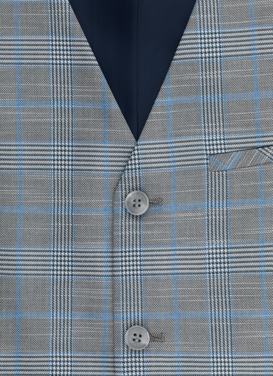 Męska szara kamizelka w kratę - Pako Lorente