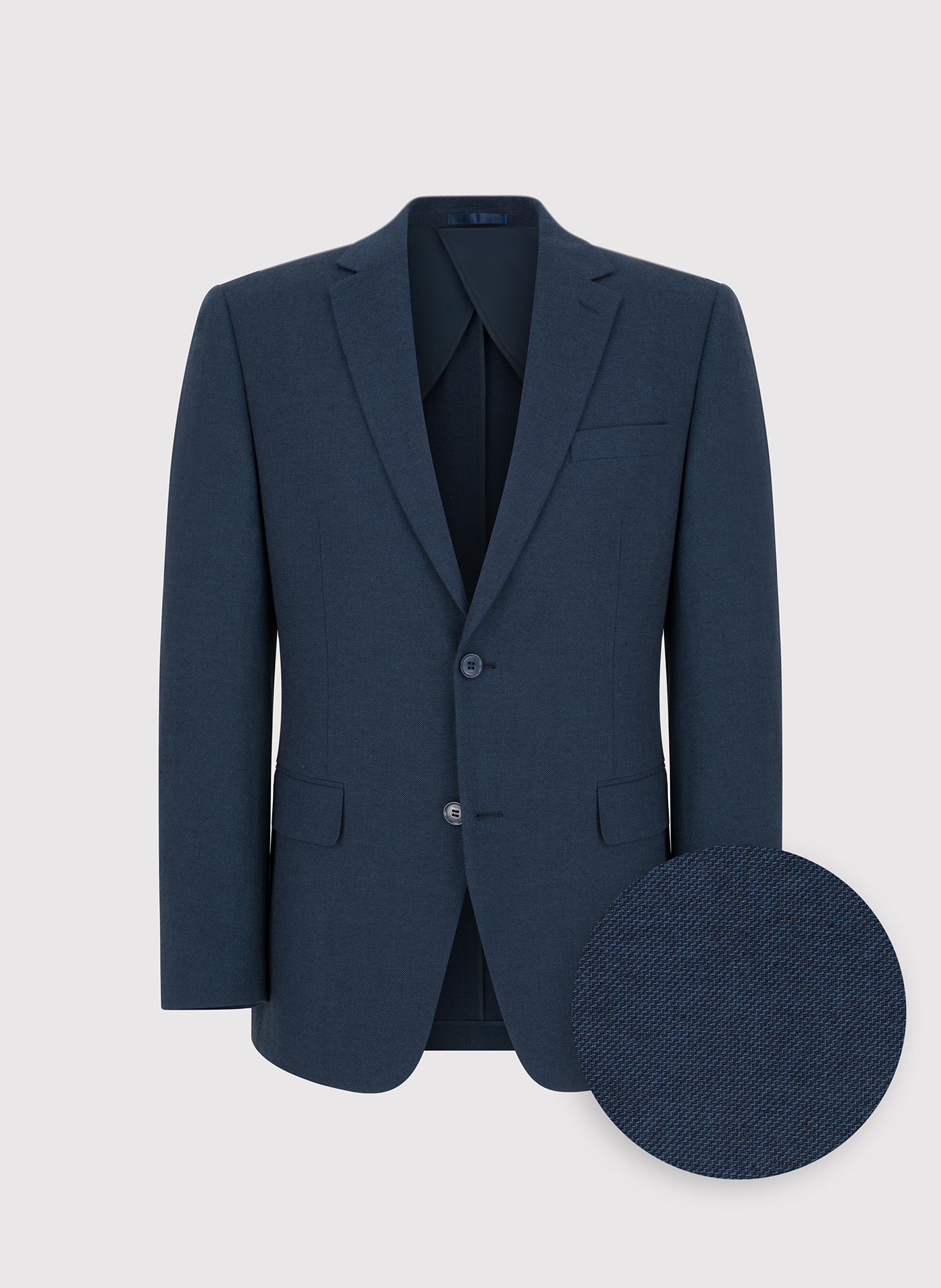 PAKO LORENTE - Granatowa marynarka garniturowa z lnem - Pako Lorente