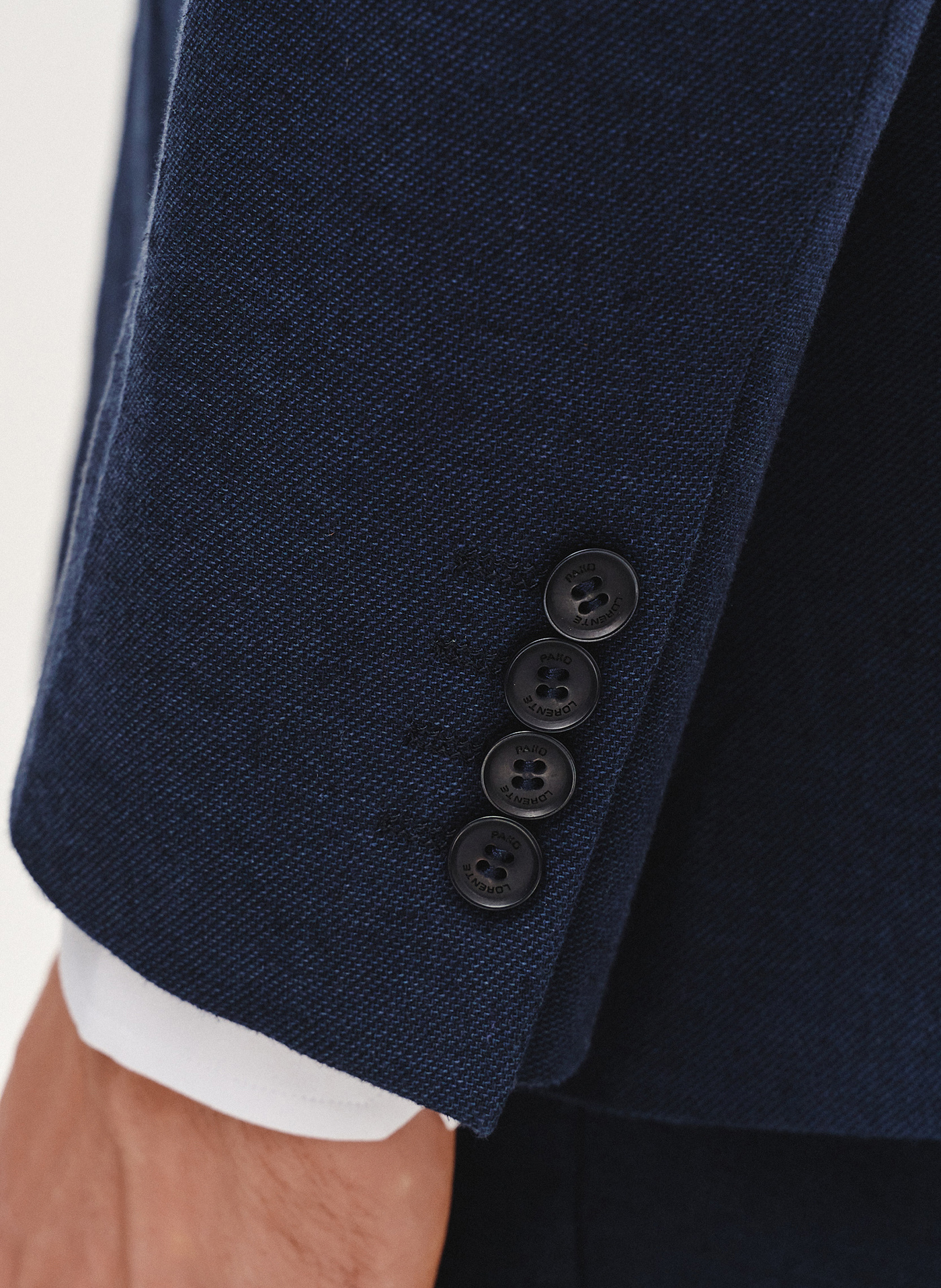 PAKO LORENTE - Granatowa marynarka garniturowa z lnem - Pako Lorente