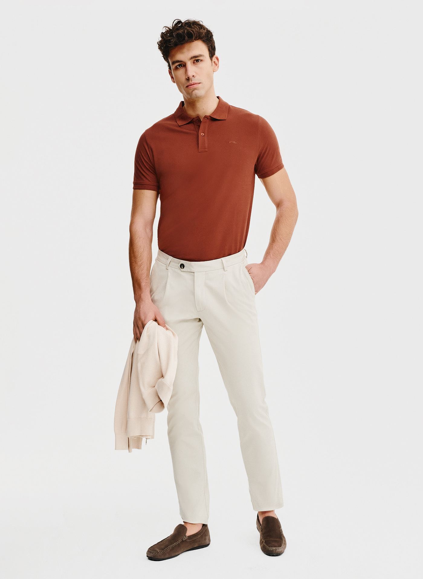 PAKO LORENTE - Beżowe spodnie z zaszewkami - Pako Lorente