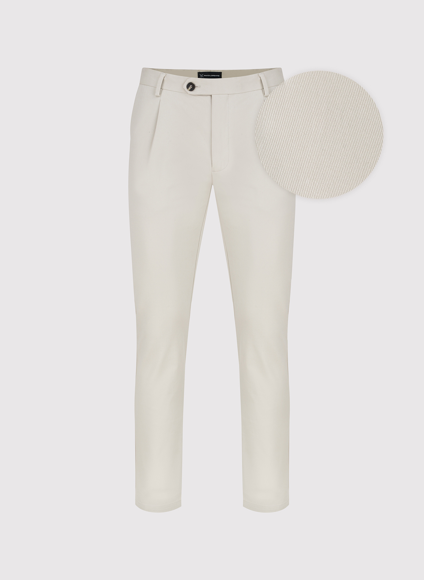 PAKO LORENTE - Beżowe spodnie z zaszewkami - Pako Lorente