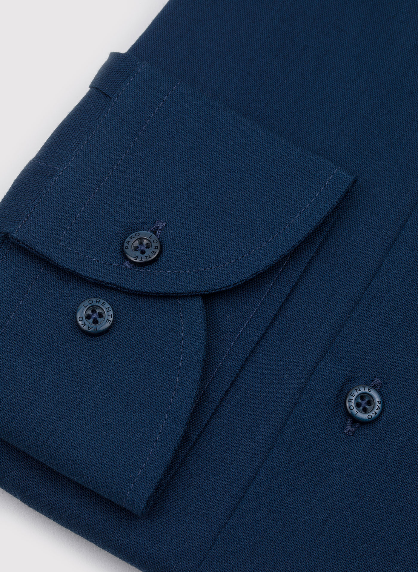 Gładka elegancka koszula męska w kolorze granatowym - Pako Lorente