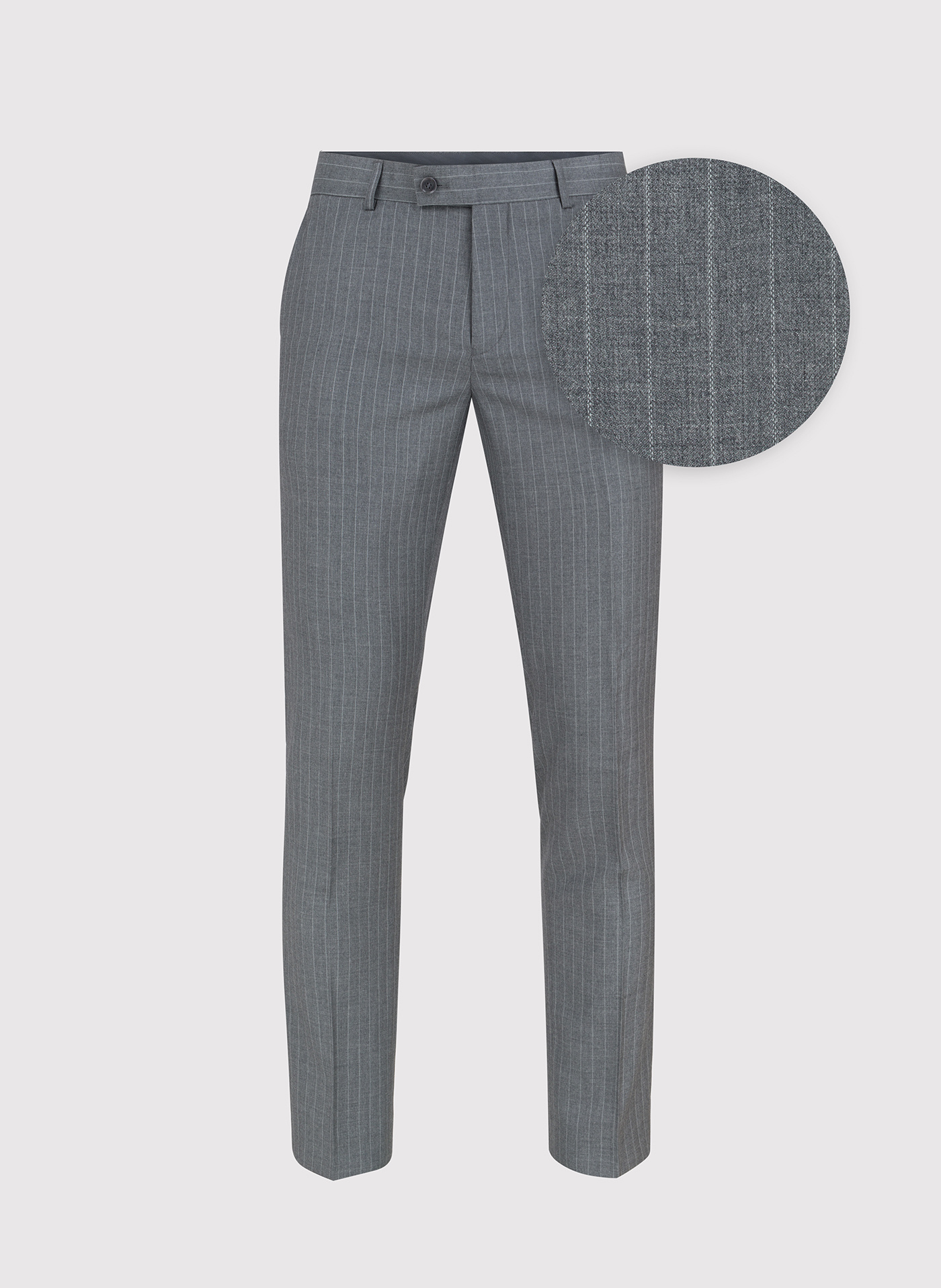 Szare spodnie garniturowe w prążek - Pako Lorente
