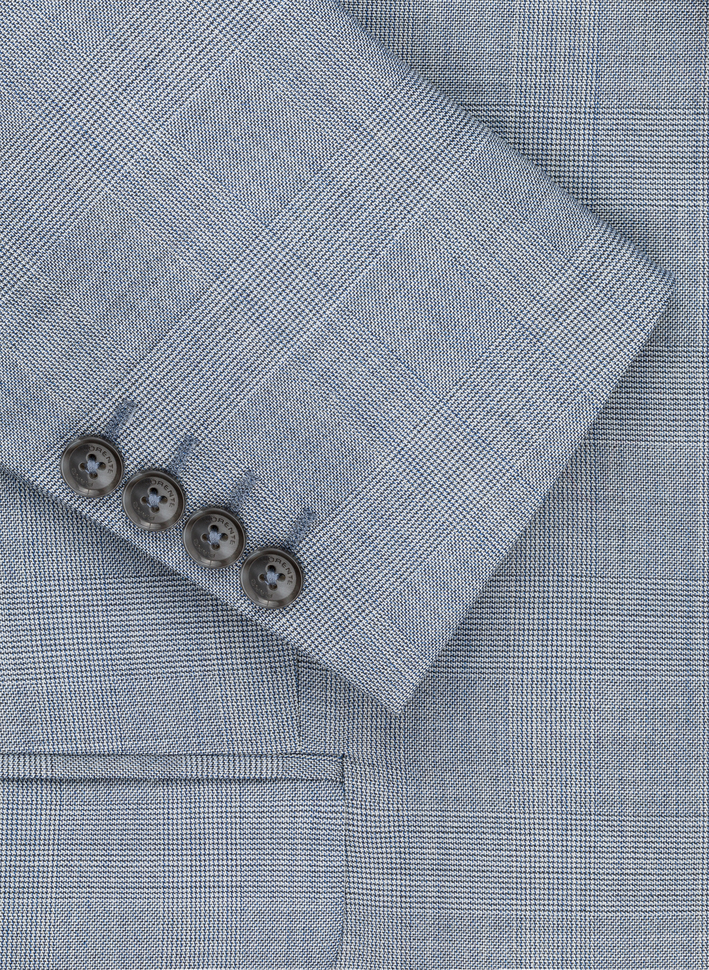 Niebieska marynarka garniturowa w kraciasty deseń - Pako Lorente