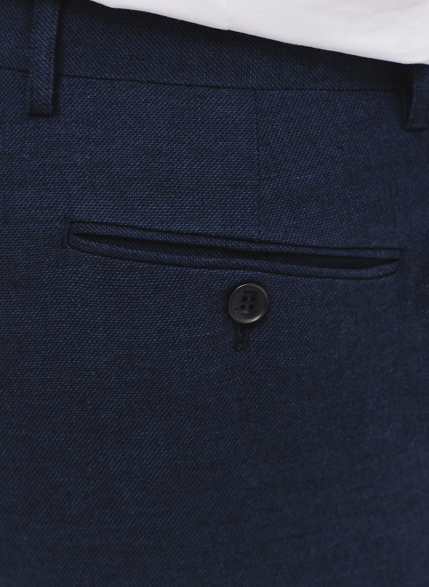 PAKO LORENTE - Granatowe spodnie ganiturowe z lnem - Pako Lorente
