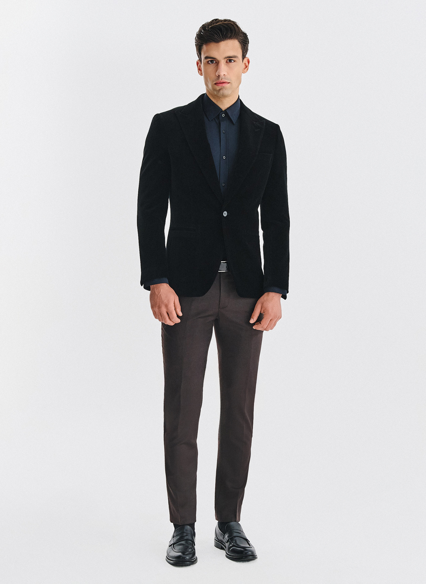 PAKO LORENTE - Czarna bawełniana marynarka męska - Pako Lorente