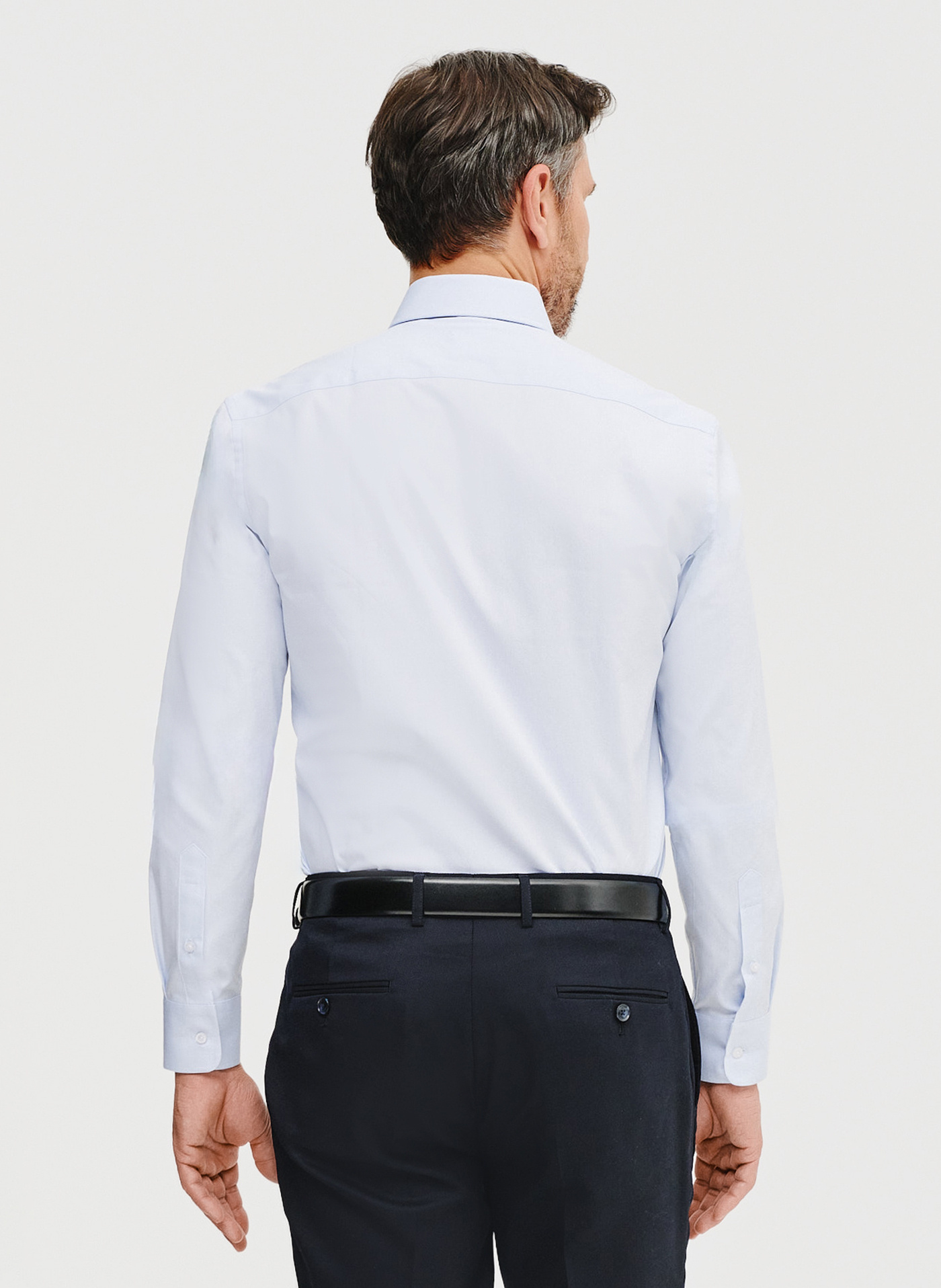 Gładka koszula męska w kolorze jasnoniebieskim - Pako Lorente