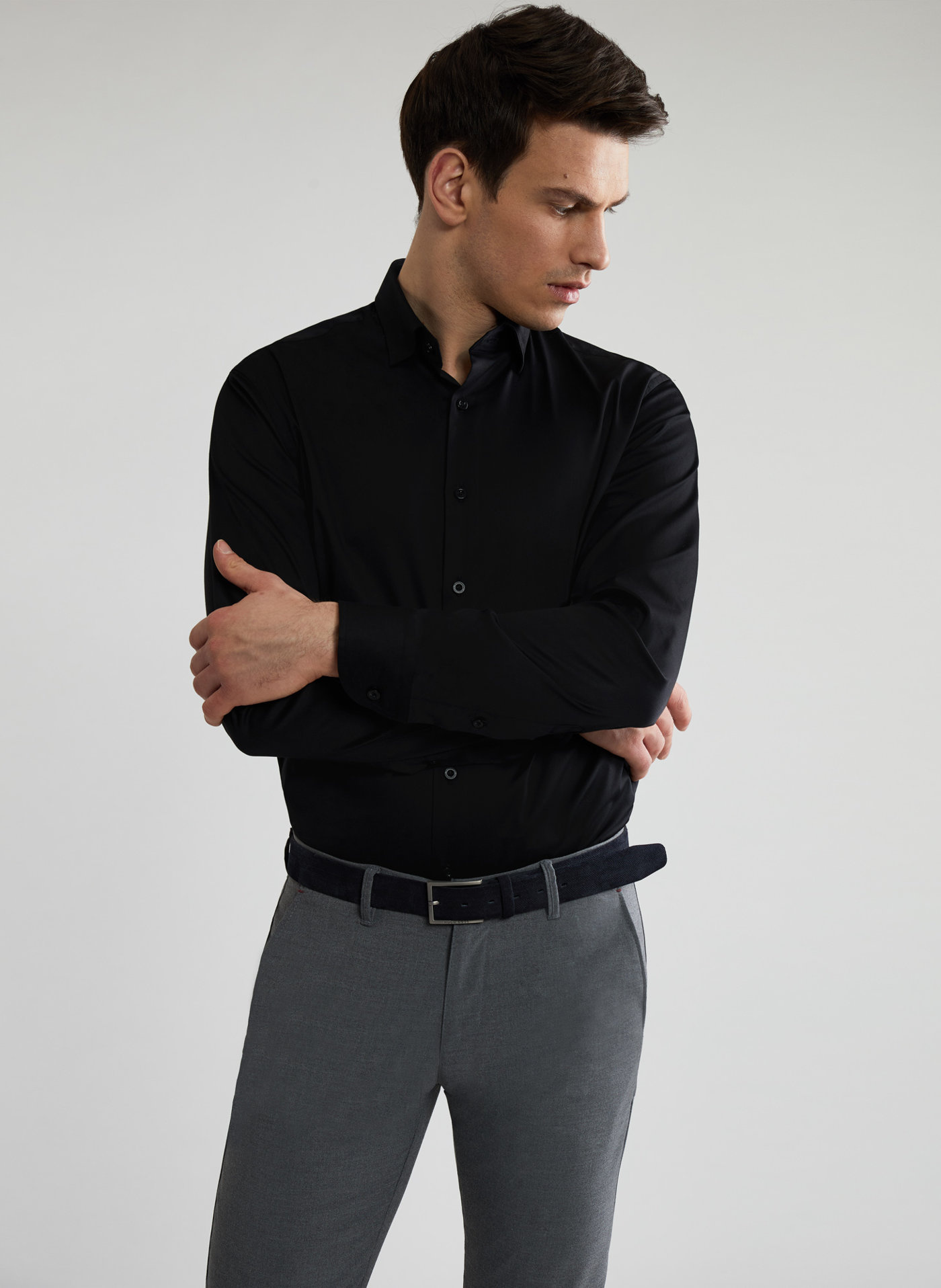 Koszula męska w kolorze czarnym P21WF-1X-174-C-S - Pako Lorente