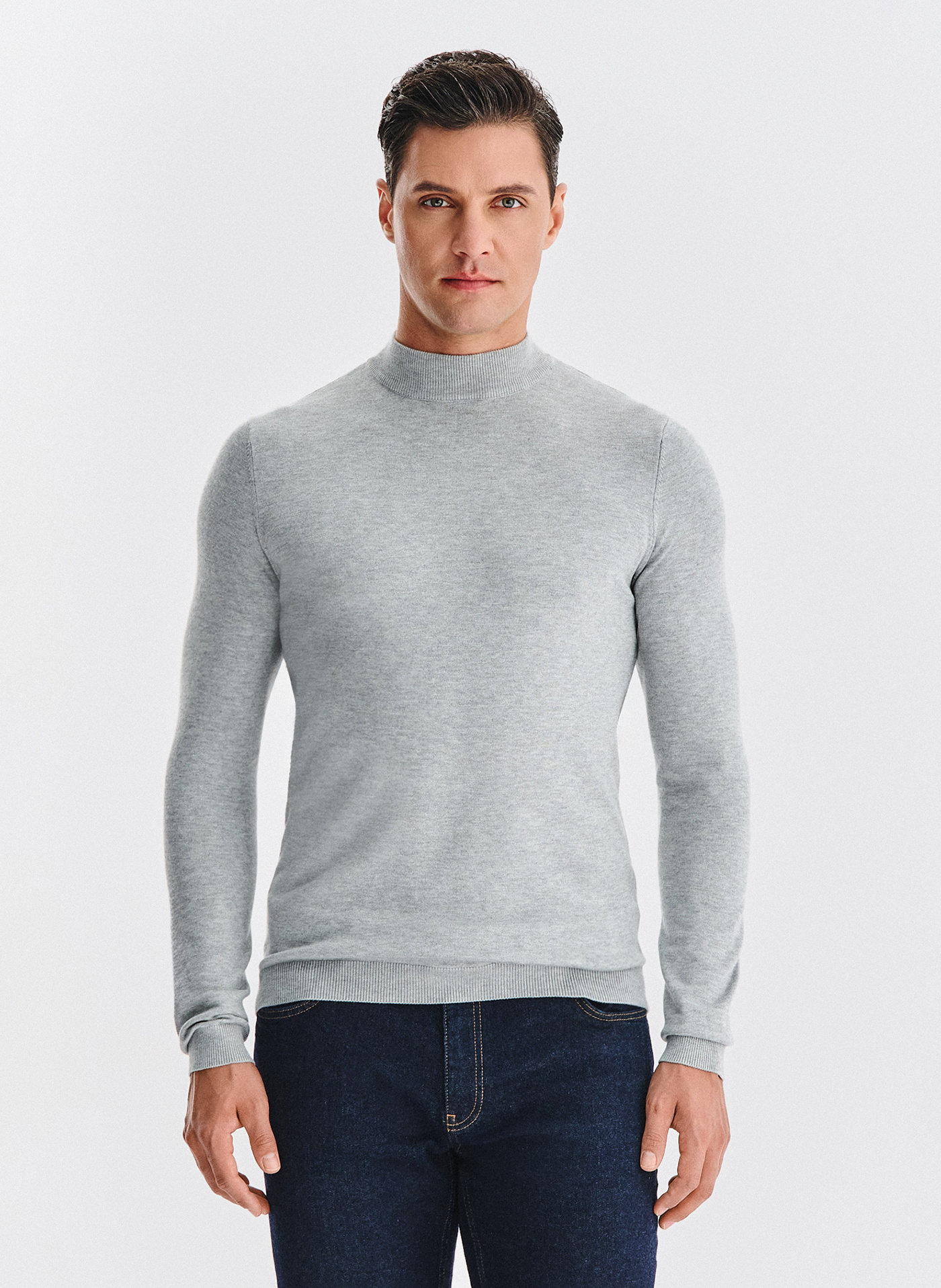 Szary półgolf męski - Pako Lorente