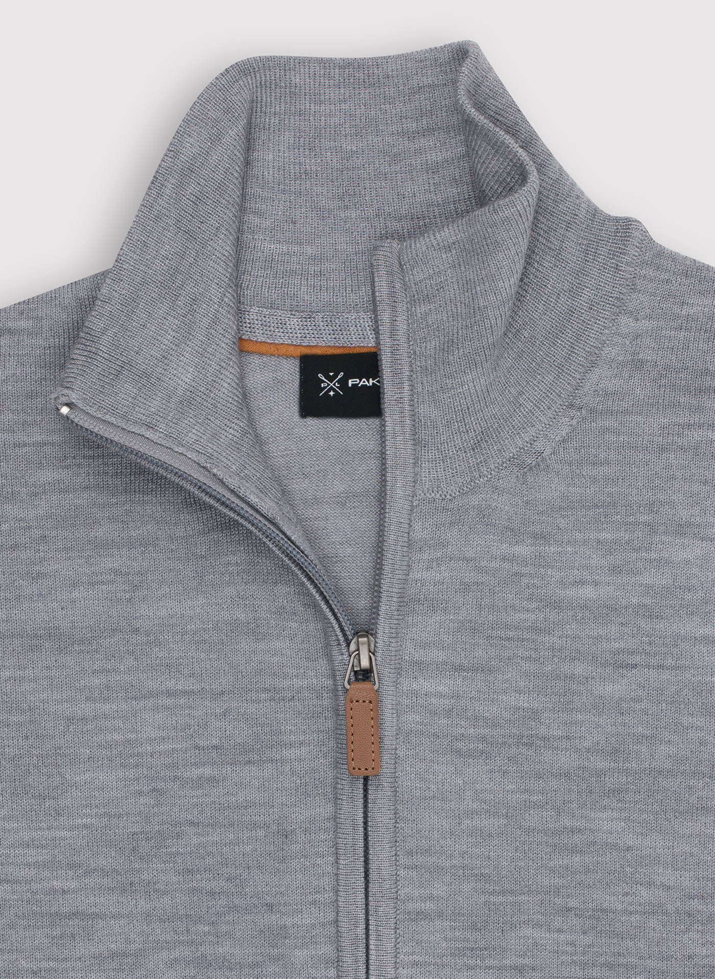 Męski rozpinany sweter w szarym kolorze - Pako Lorente