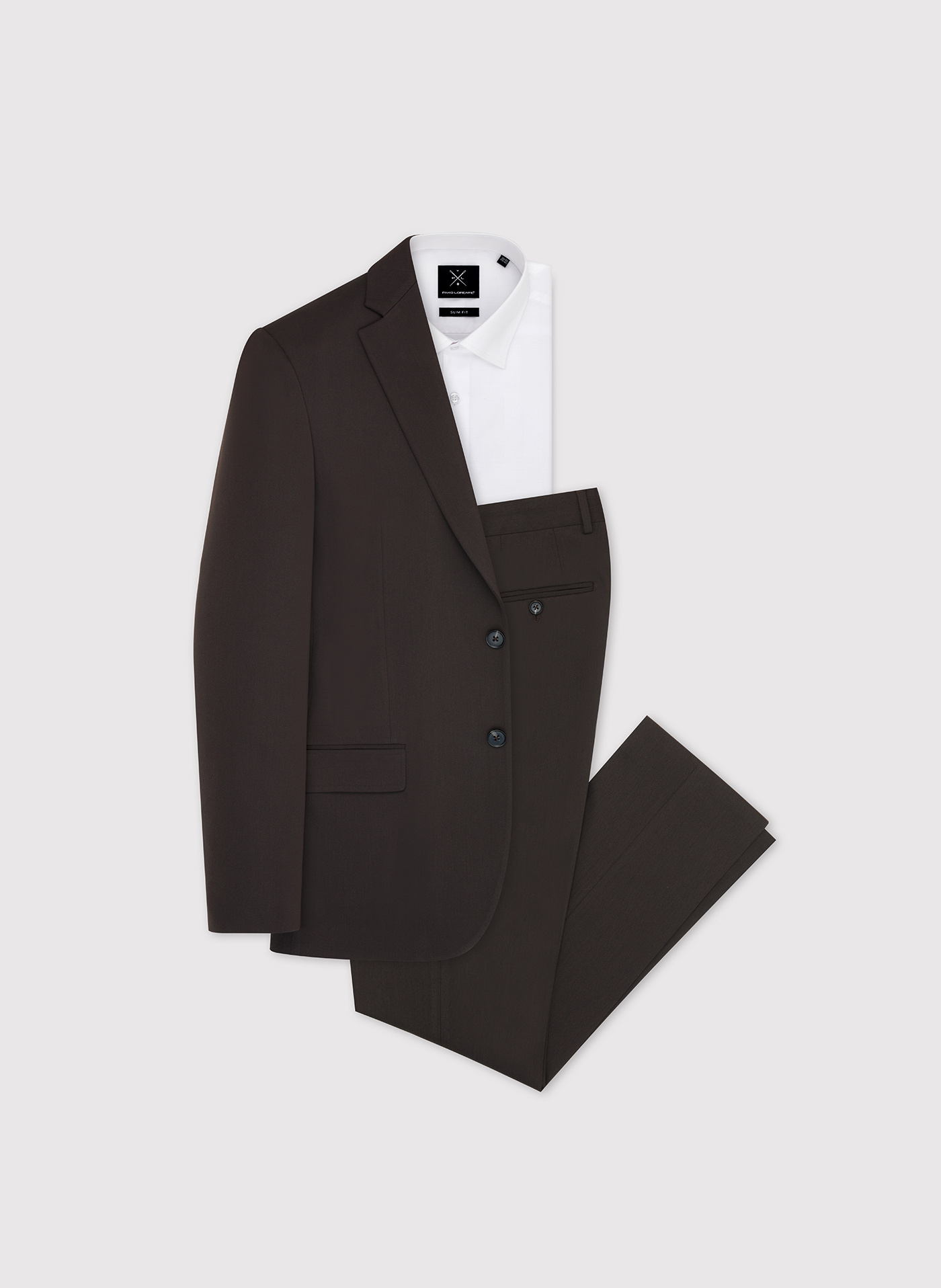 PAKO LORENTE - Ciemnobrązowy garnitur męski - Pako Lorente