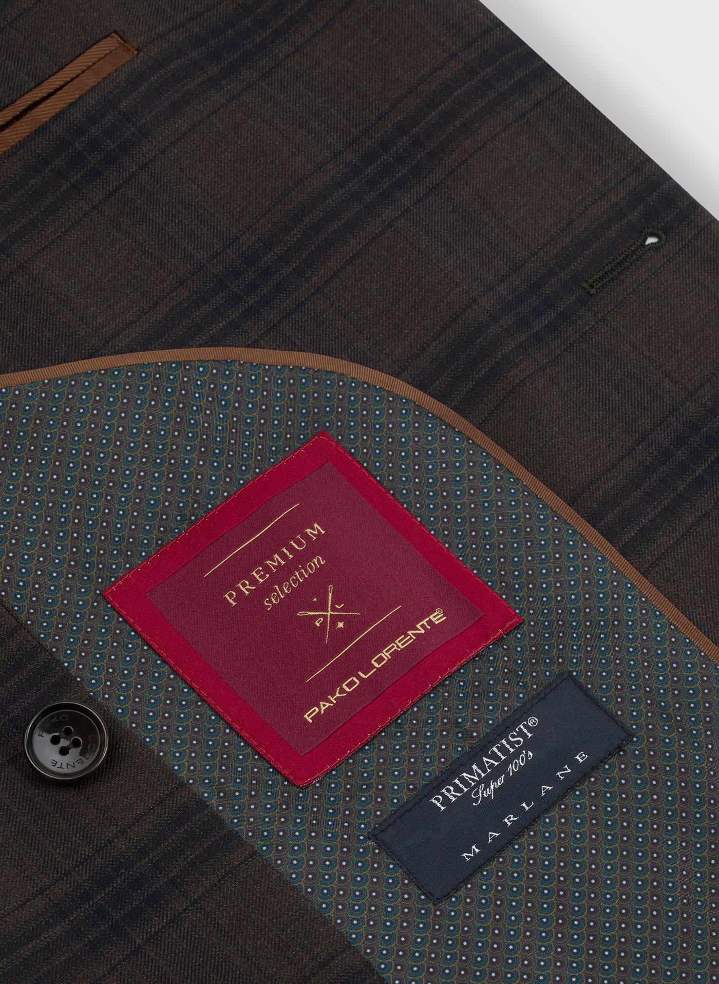 Brązowa marynarka garniturowa P22WP-3G-030-A-S - Pako Lorente