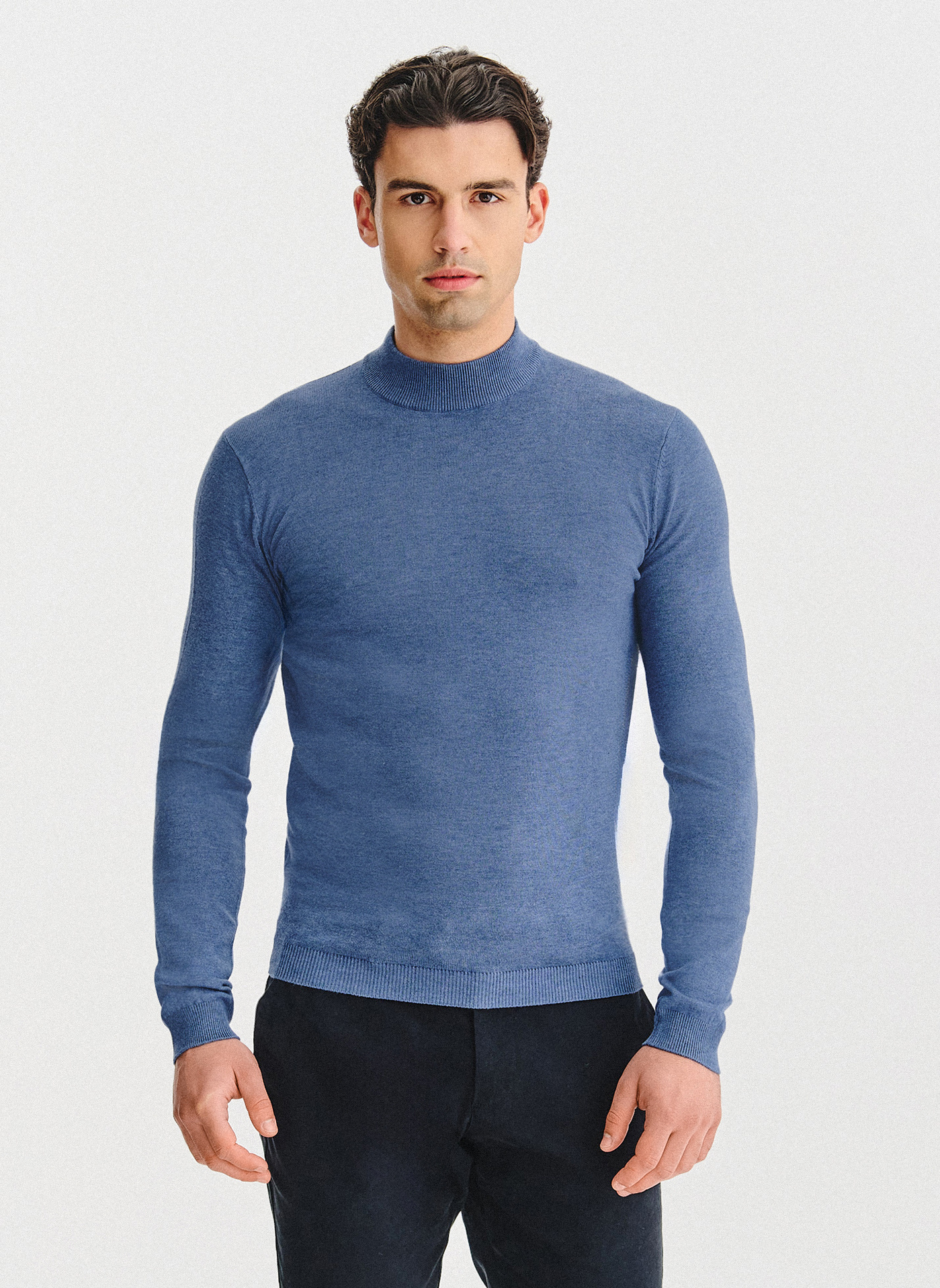 PAKO LORENTE - Półgolf męski w niebieskim kolorze - Pako Lorente