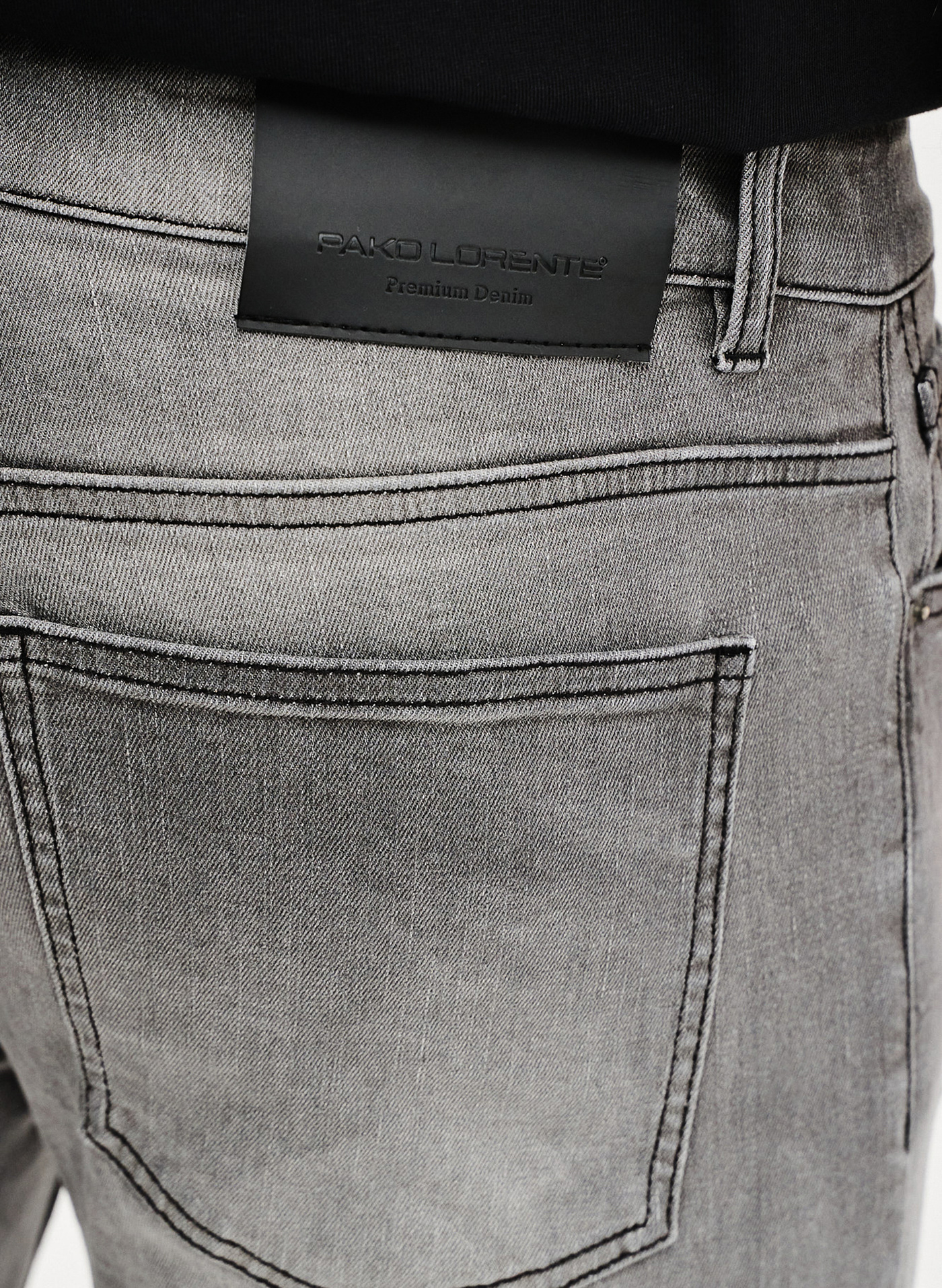 PAKO LORENTE - Szare jeansowe spodnie męskie - Pako Lorente